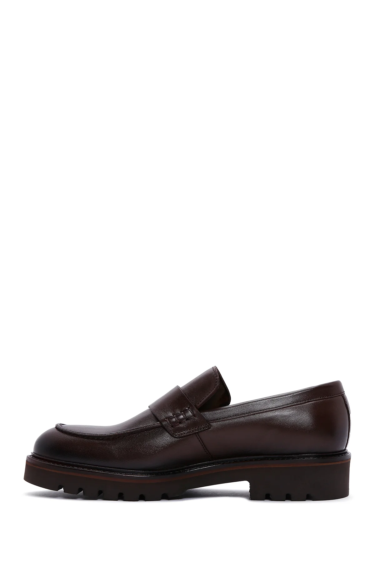 Erkek Kahverengi Deri Casual Loafer - Image 2