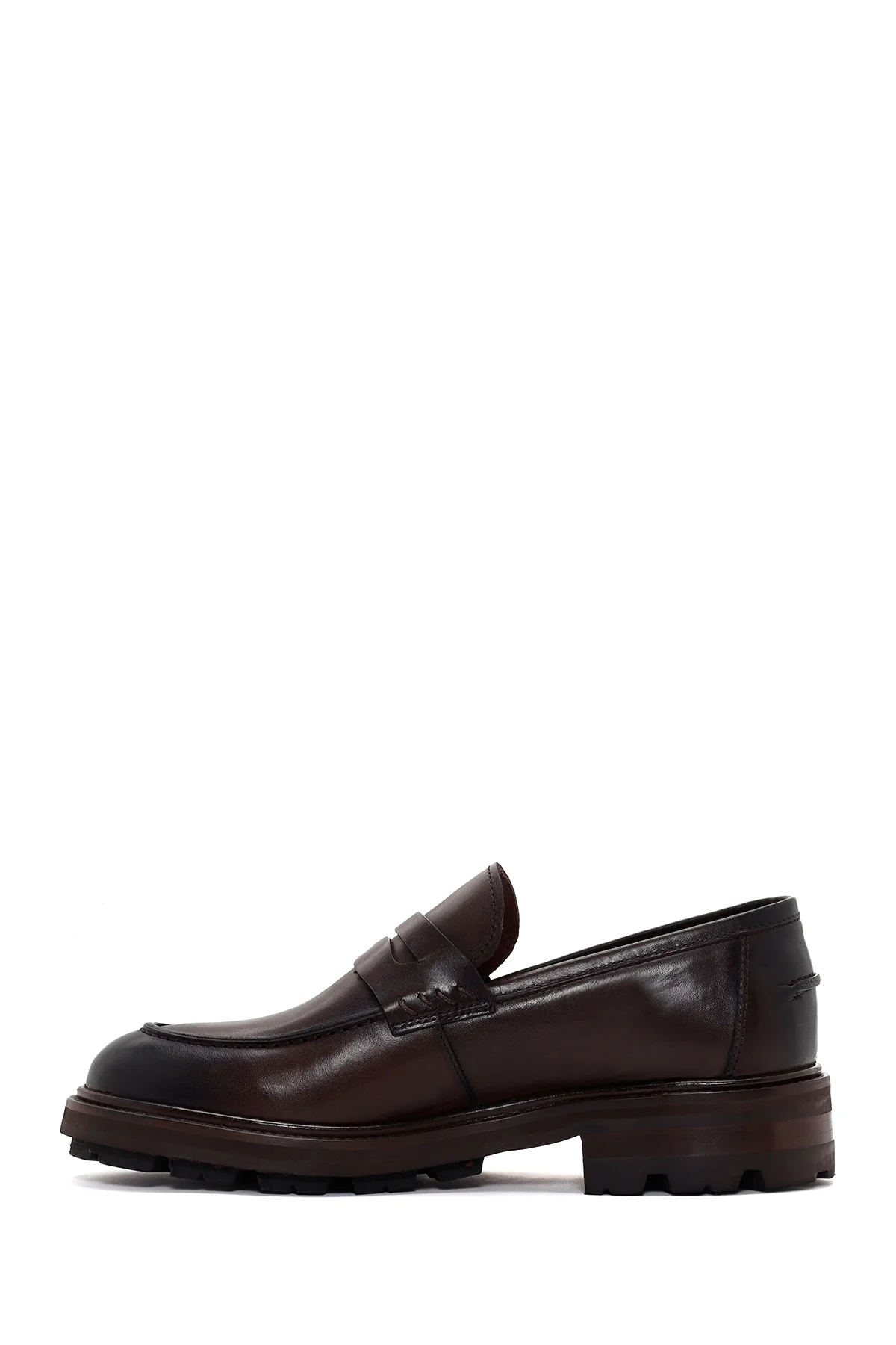 Erkek Kahverengi Deri Casual Loafer - Image 2