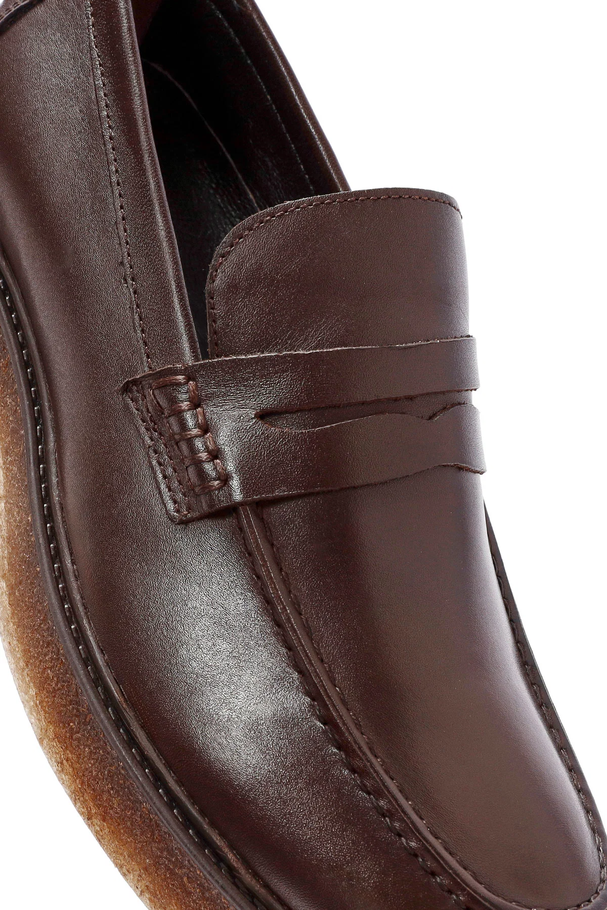 Erkek Kahverengi Deri Casual Loafer - Image 9