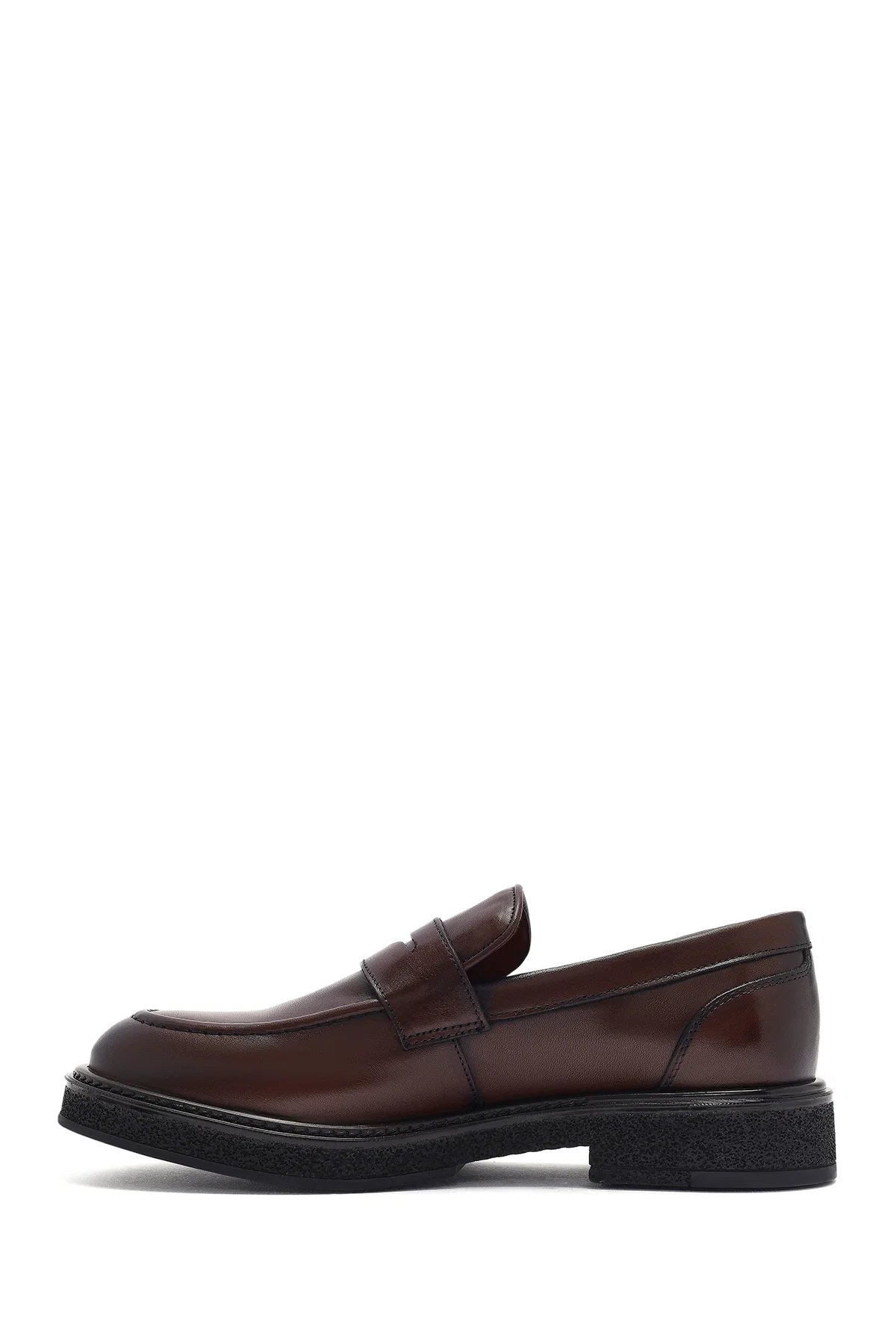 Erkek Kahverengi Deri Casual Loafer - Image 2
