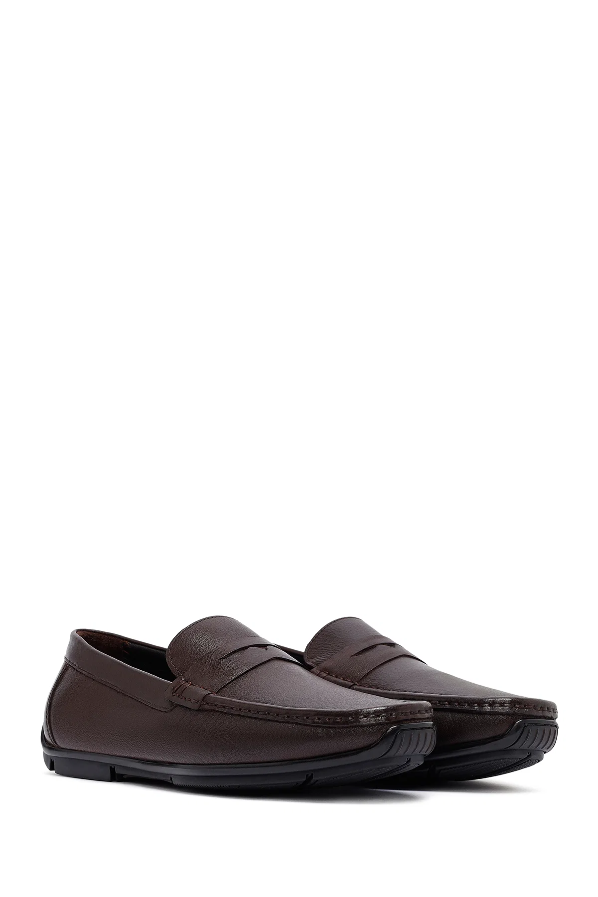 Erkek Kahverengi Deri Casual Loafer - Image 3