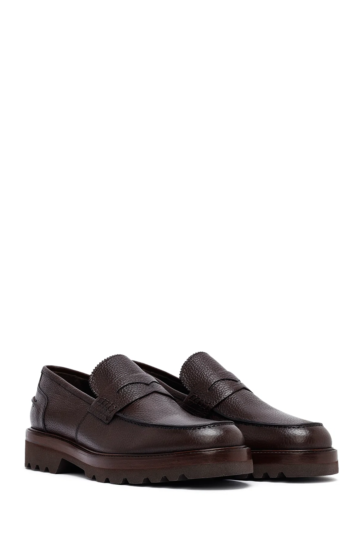Erkek Kahverengi Deri Casual Loafer - Image 3