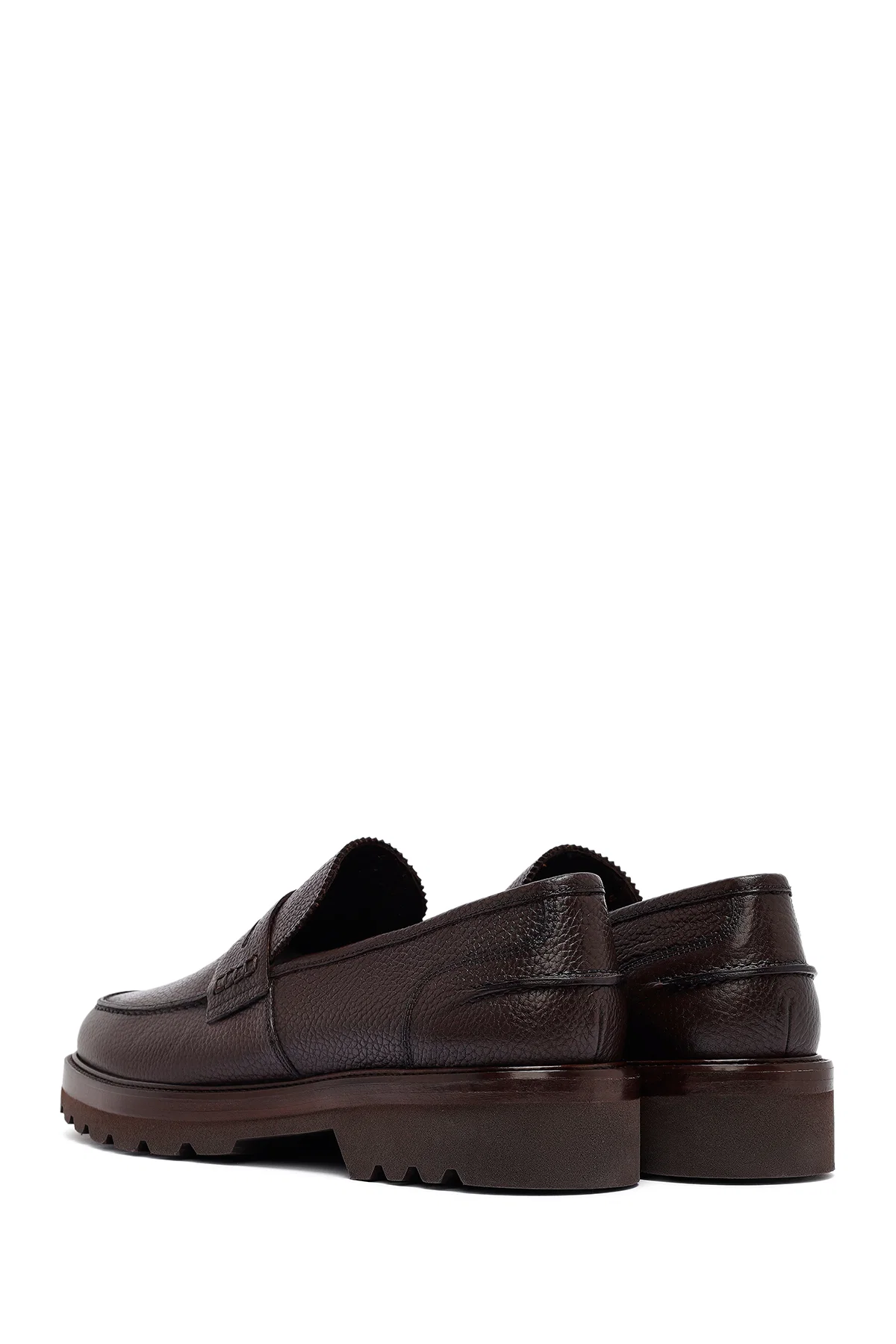 Erkek Kahverengi Deri Casual Loafer - Image 5