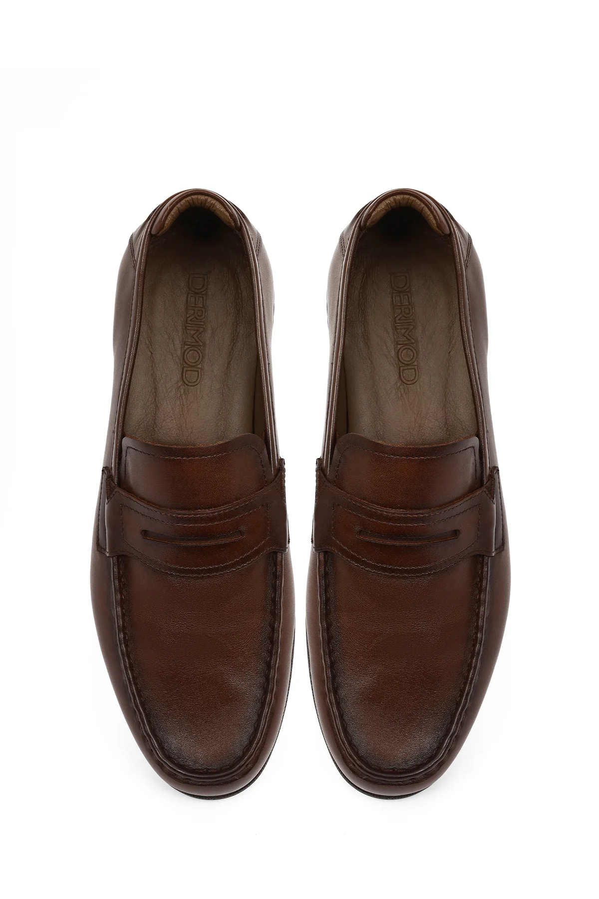 Erkek Kahverengi Deri Casual Loafer - Image 4