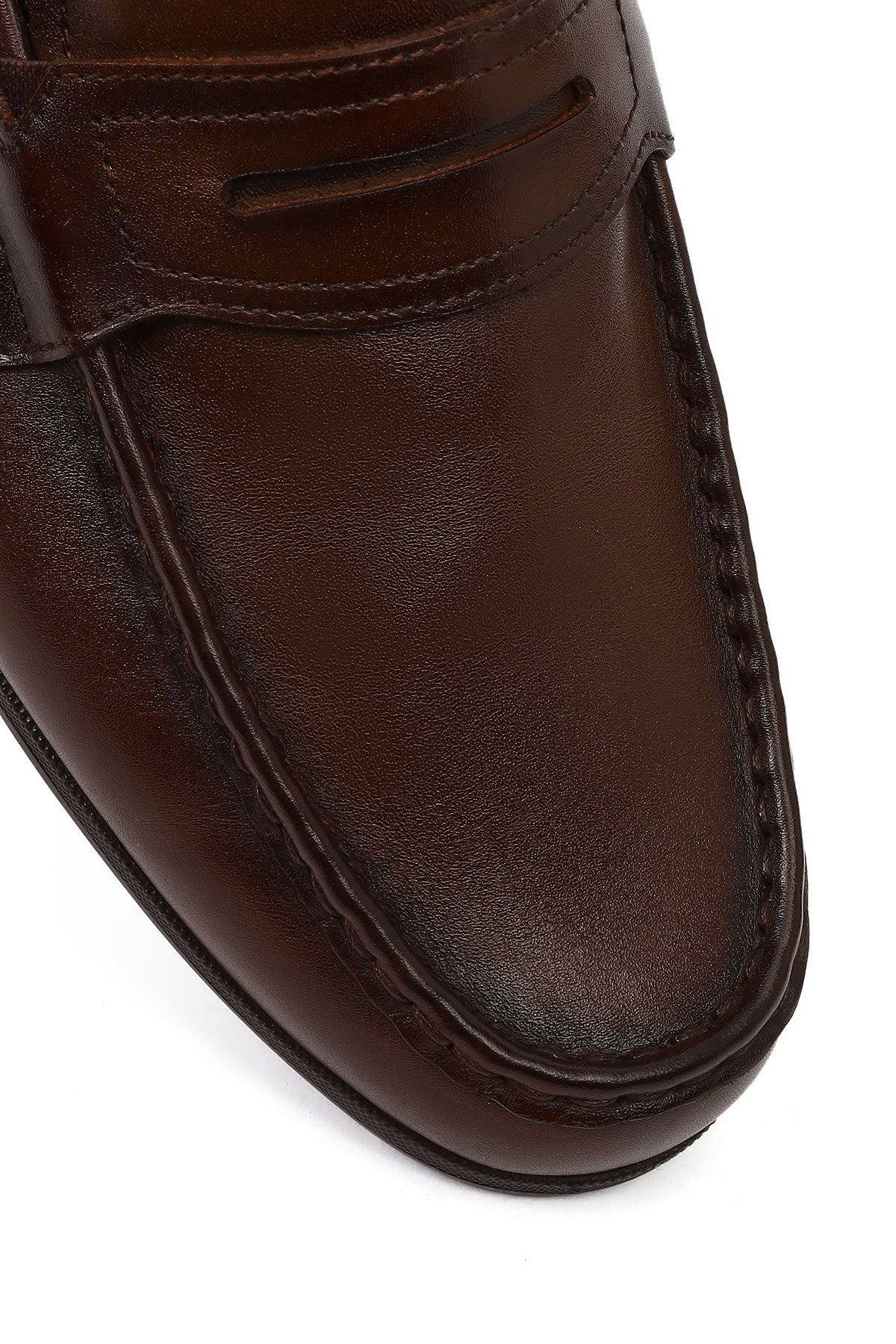 Erkek Kahverengi Deri Casual Loafer - Image 9