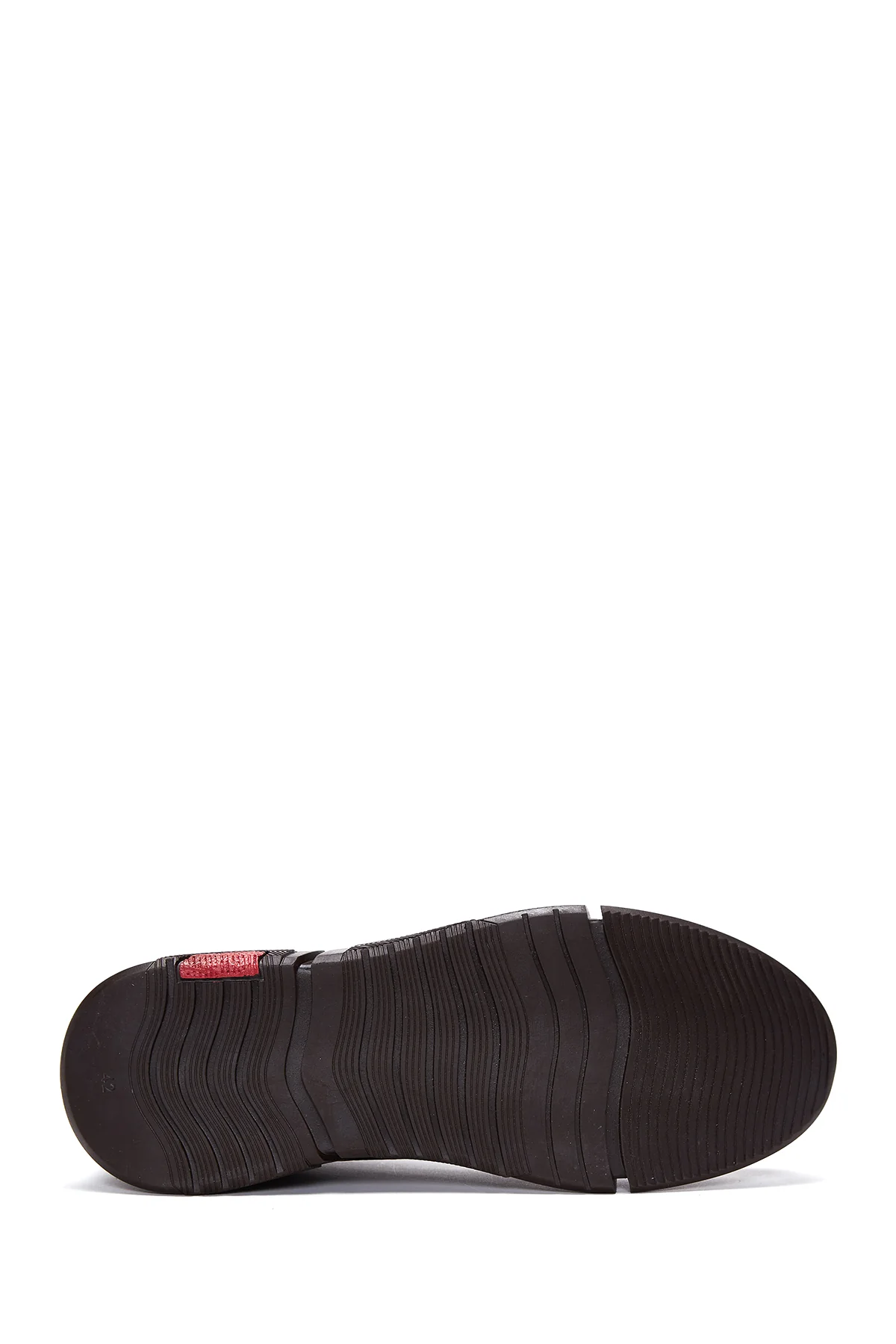 Erkek Kahverengi Deri Casual Sneaker - Image 4