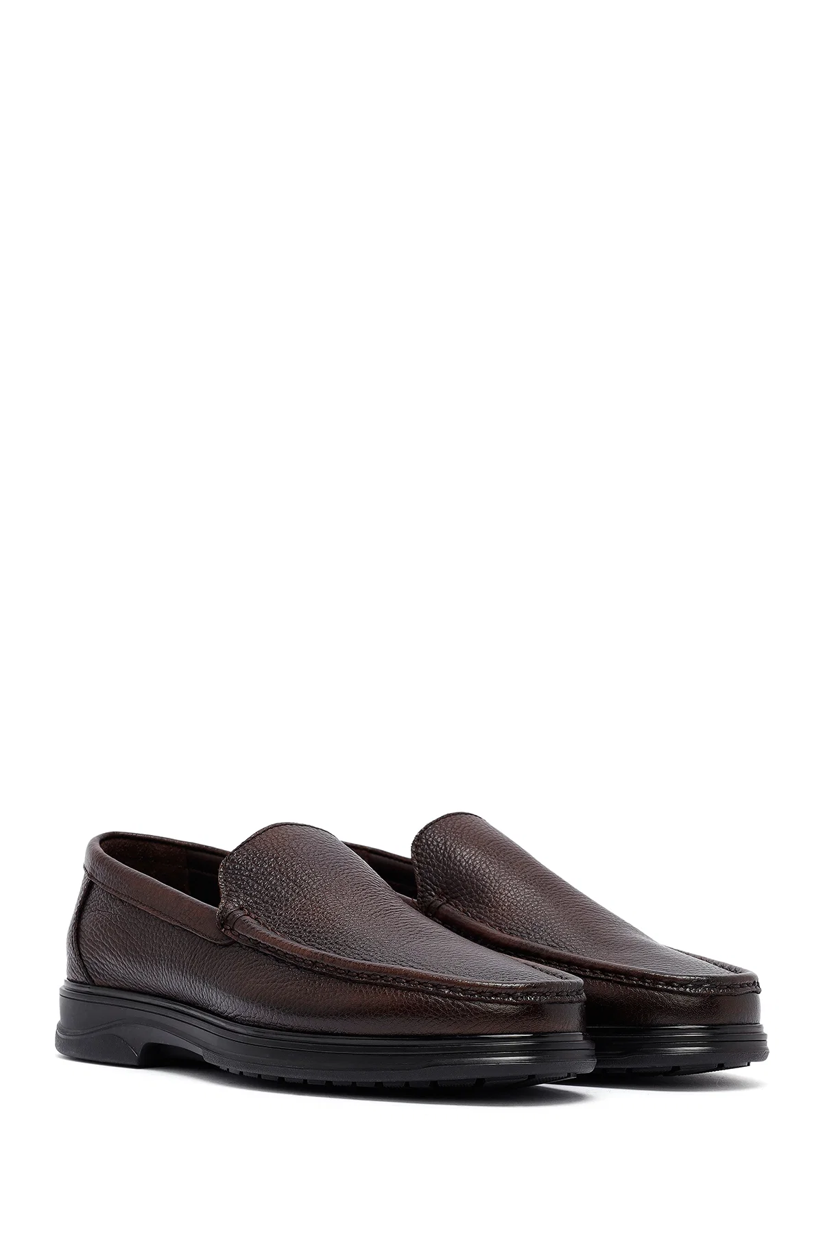 Erkek Kahverengi Deri Comfort Loafer - Image 3