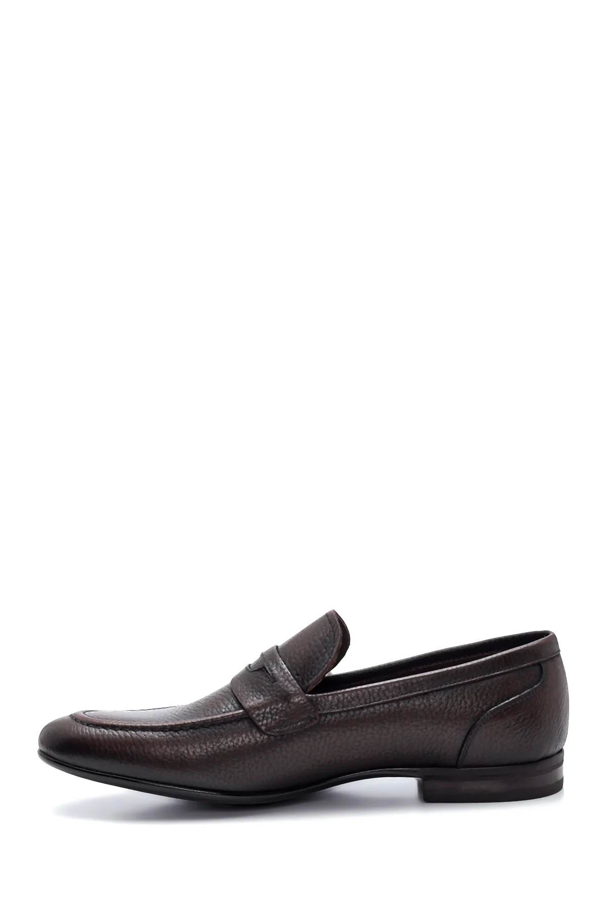 Erkek Kahverengi Deri Klasik Loafer - Image 2