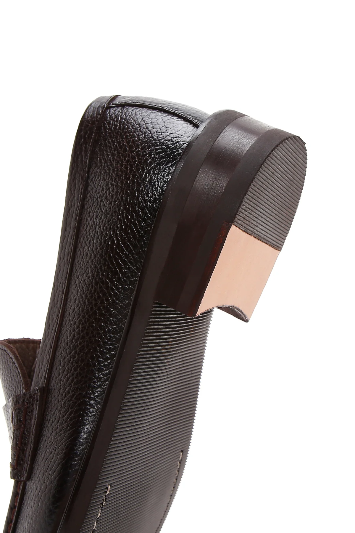 Erkek Kahverengi Deri Klasik Loafer - Image 8