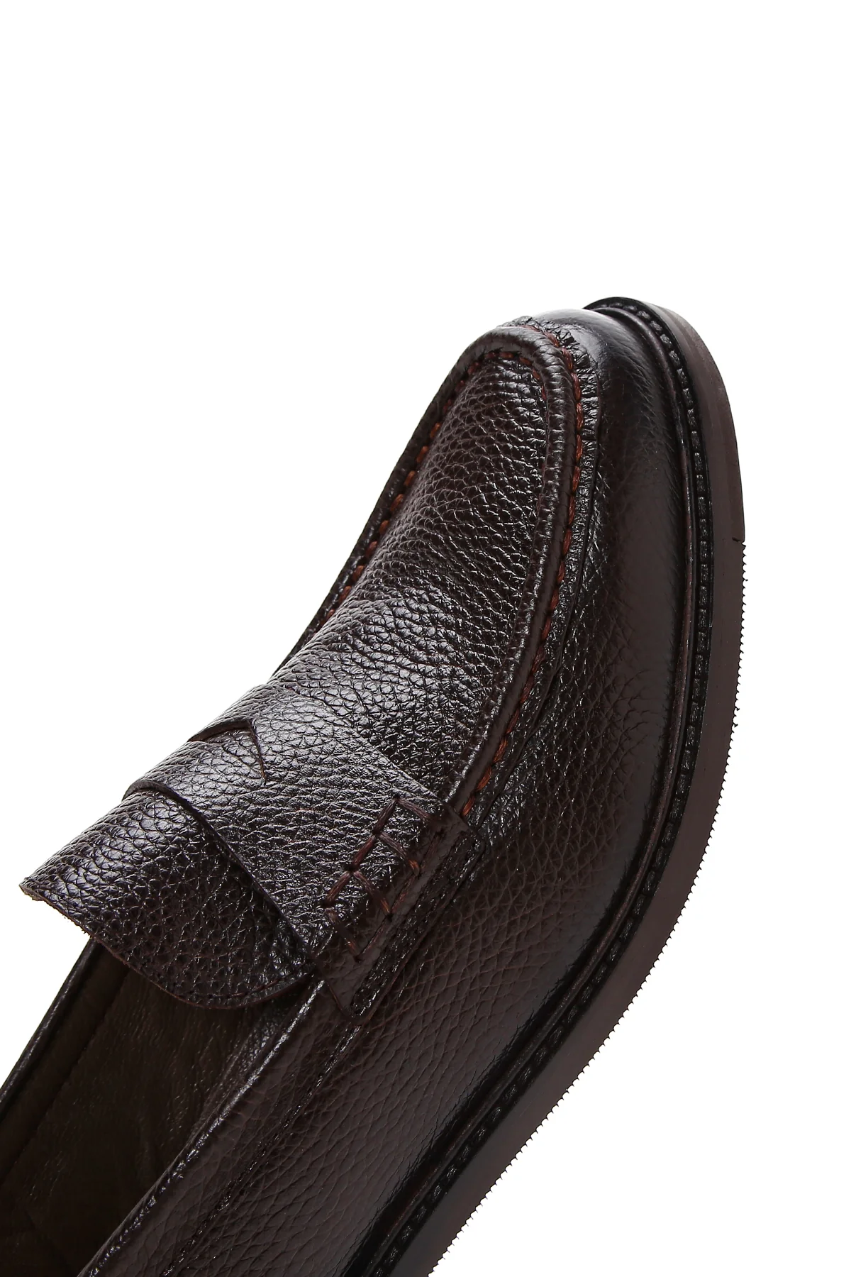 Erkek Kahverengi Deri Klasik Loafer - Image 9