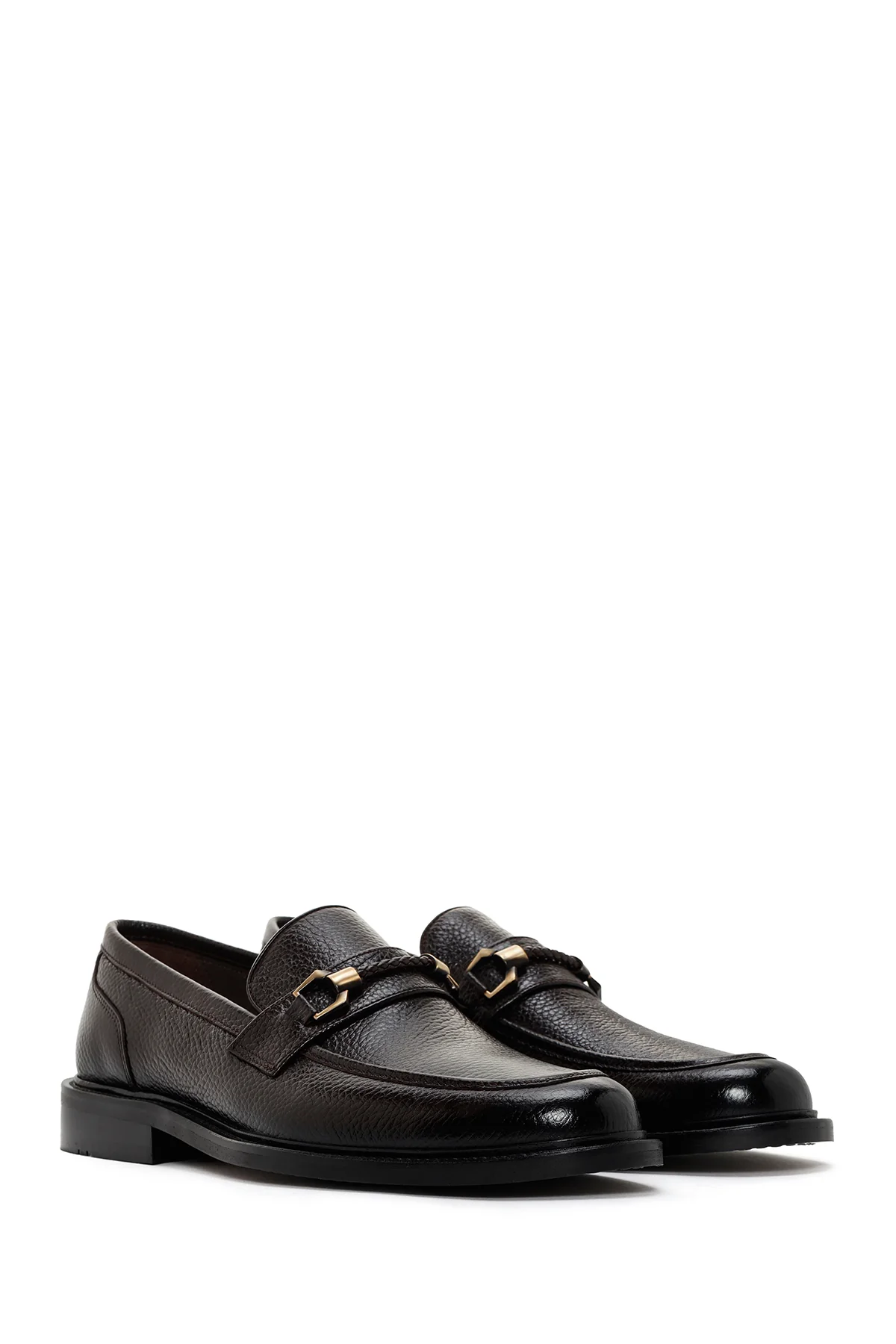 Erkek Kahverengi Deri Klasik Loafer - Image 3