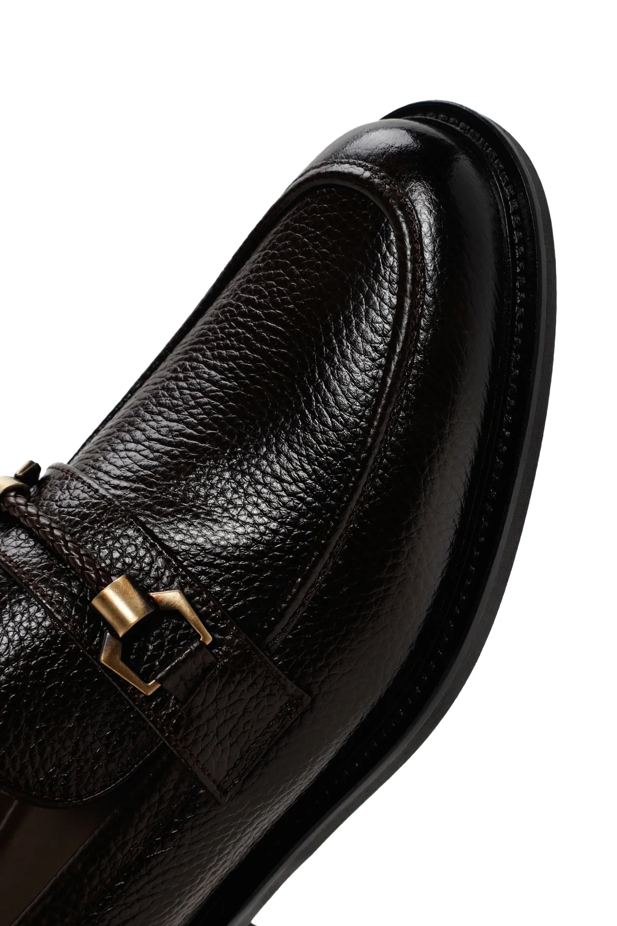 Erkek Kahverengi Deri Klasik Loafer - Image 9