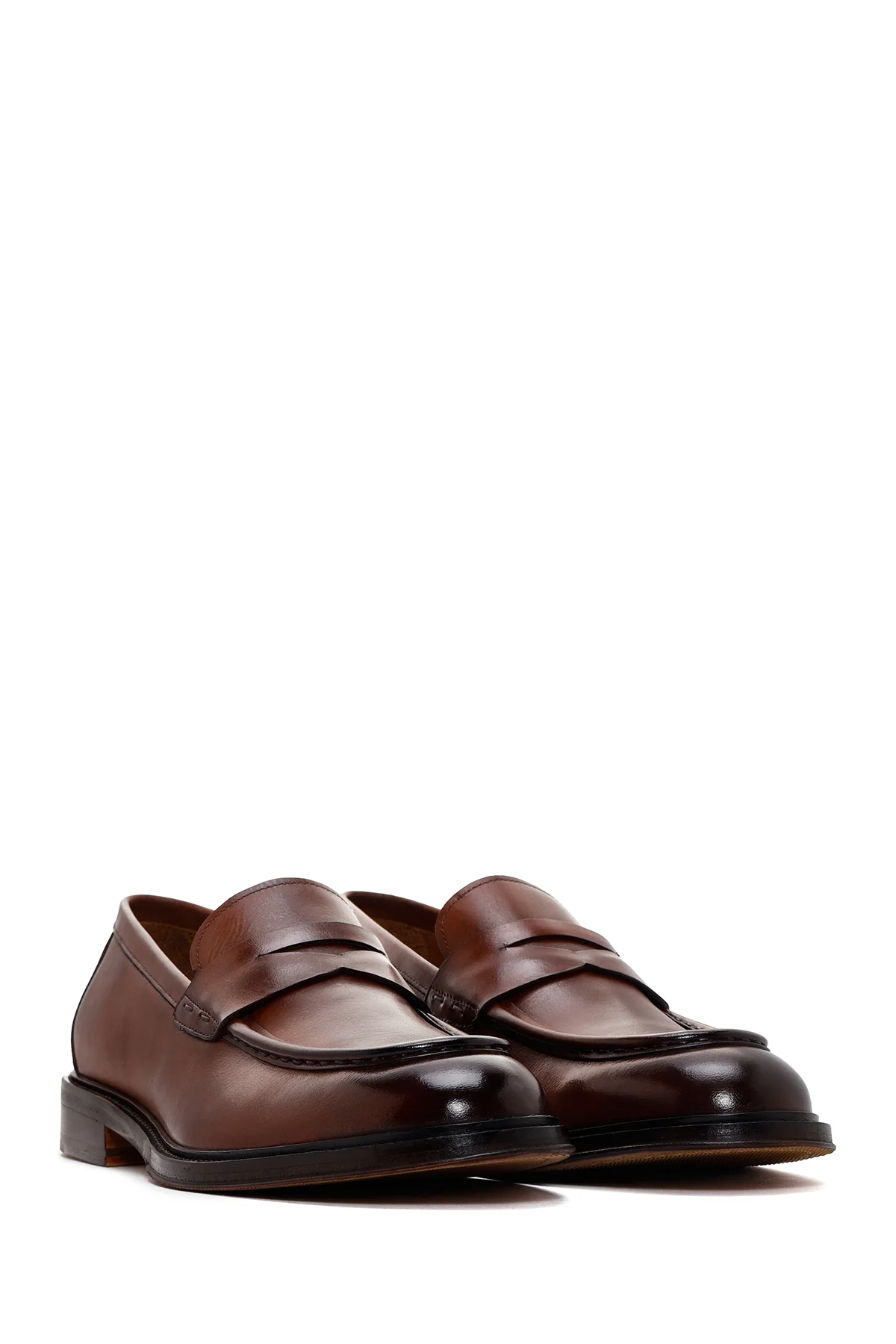 Erkek Kahverengi Deri Klasik Loafer - Image 3
