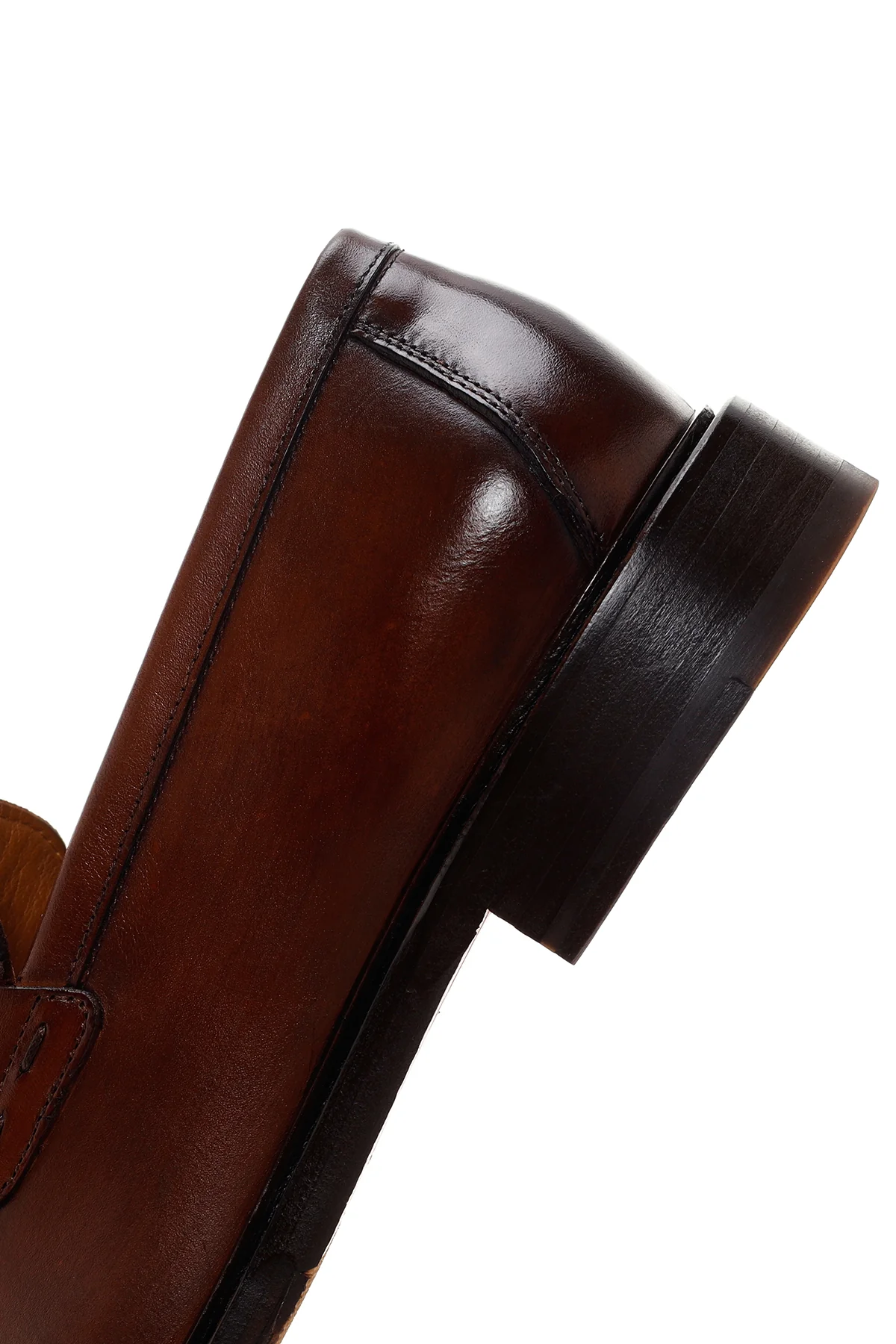 Erkek Kahverengi Deri Klasik Loafer - Image 7