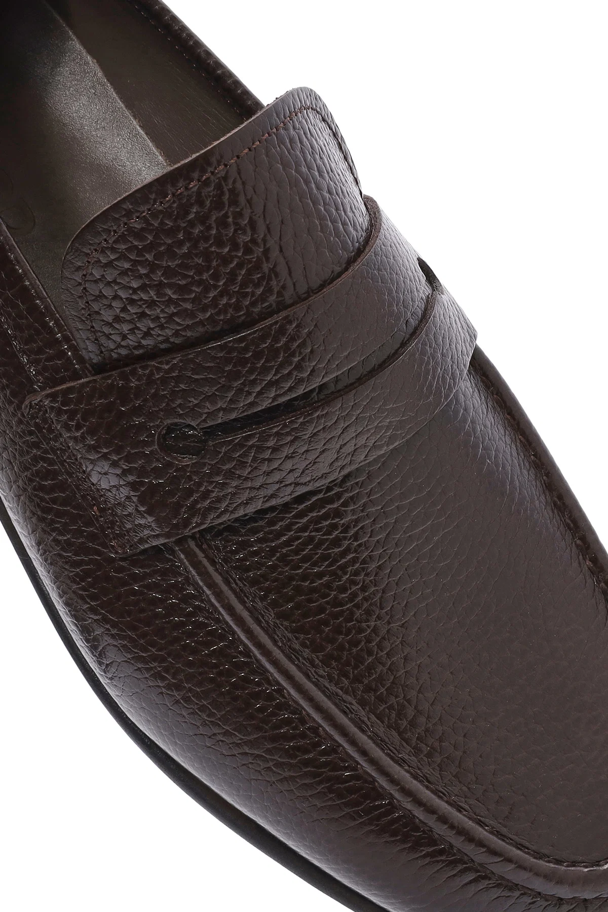 Erkek Kahverengi Deri Klasik Loafer - Image 9