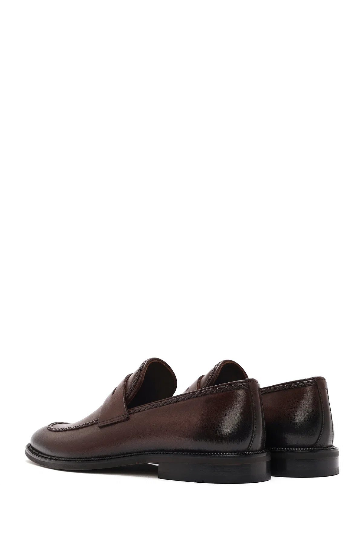 Erkek Kahverengi Deri Klasik Loafer - Image 5
