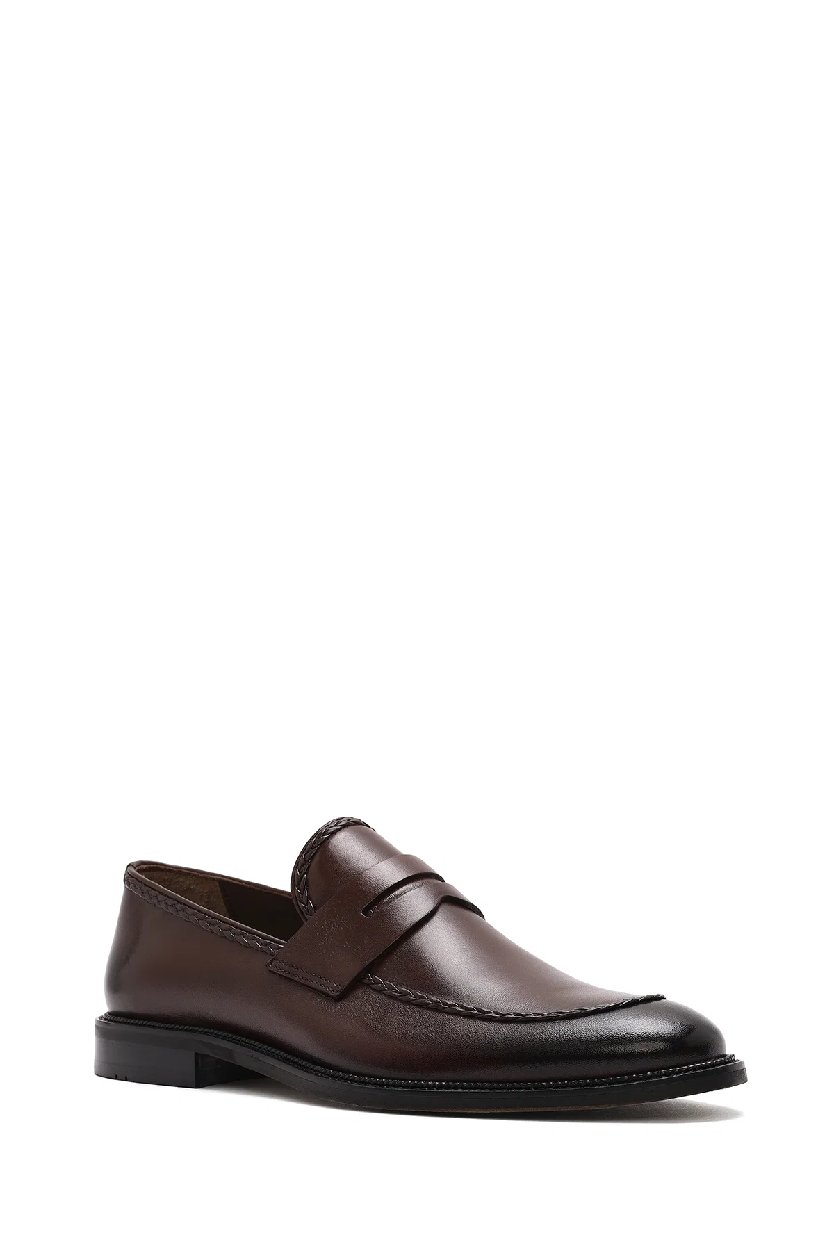 Erkek Kahverengi Deri Klasik Loafer - Image 6