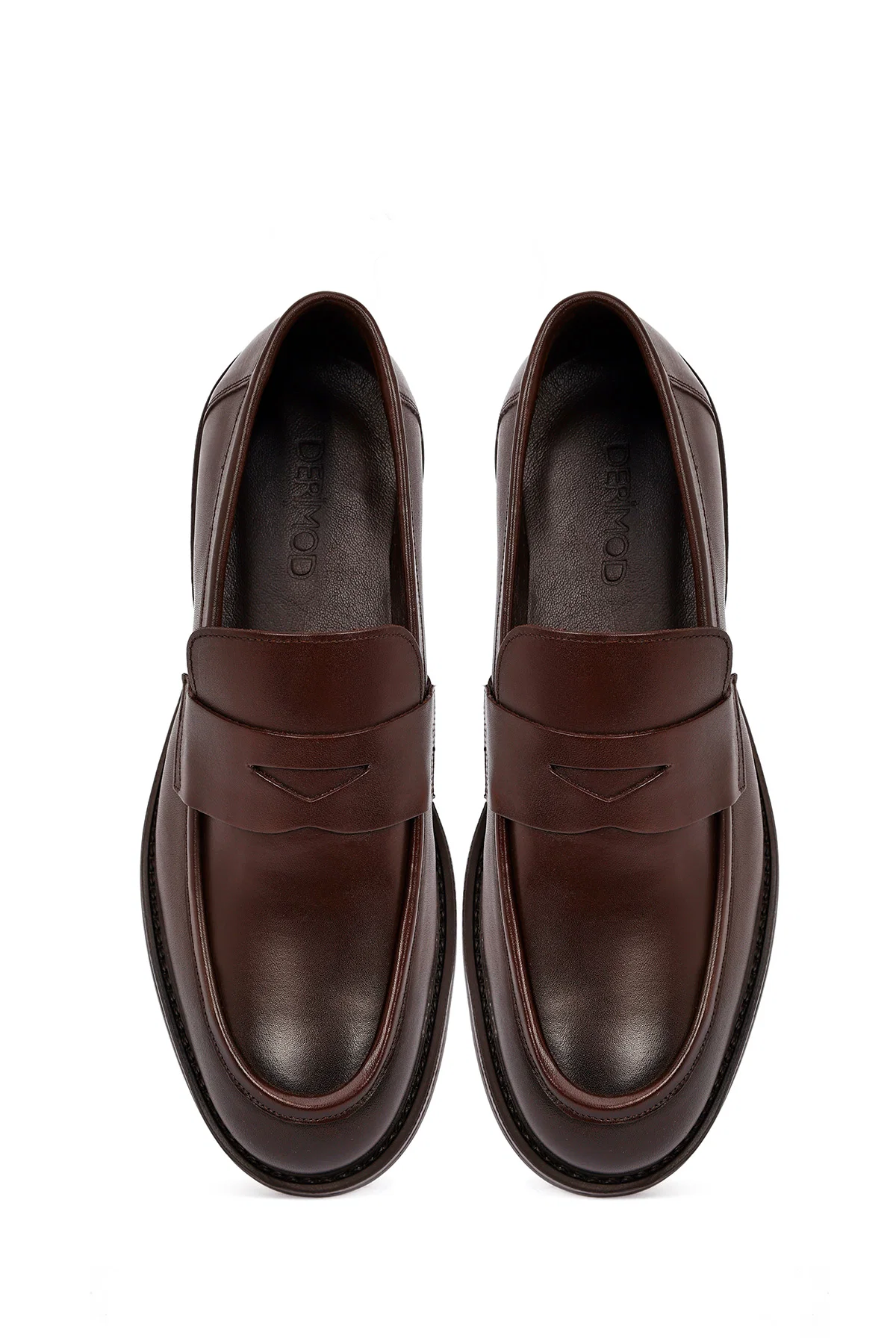 Erkek Kahverengi Deri Klasik Loafer - Image 7