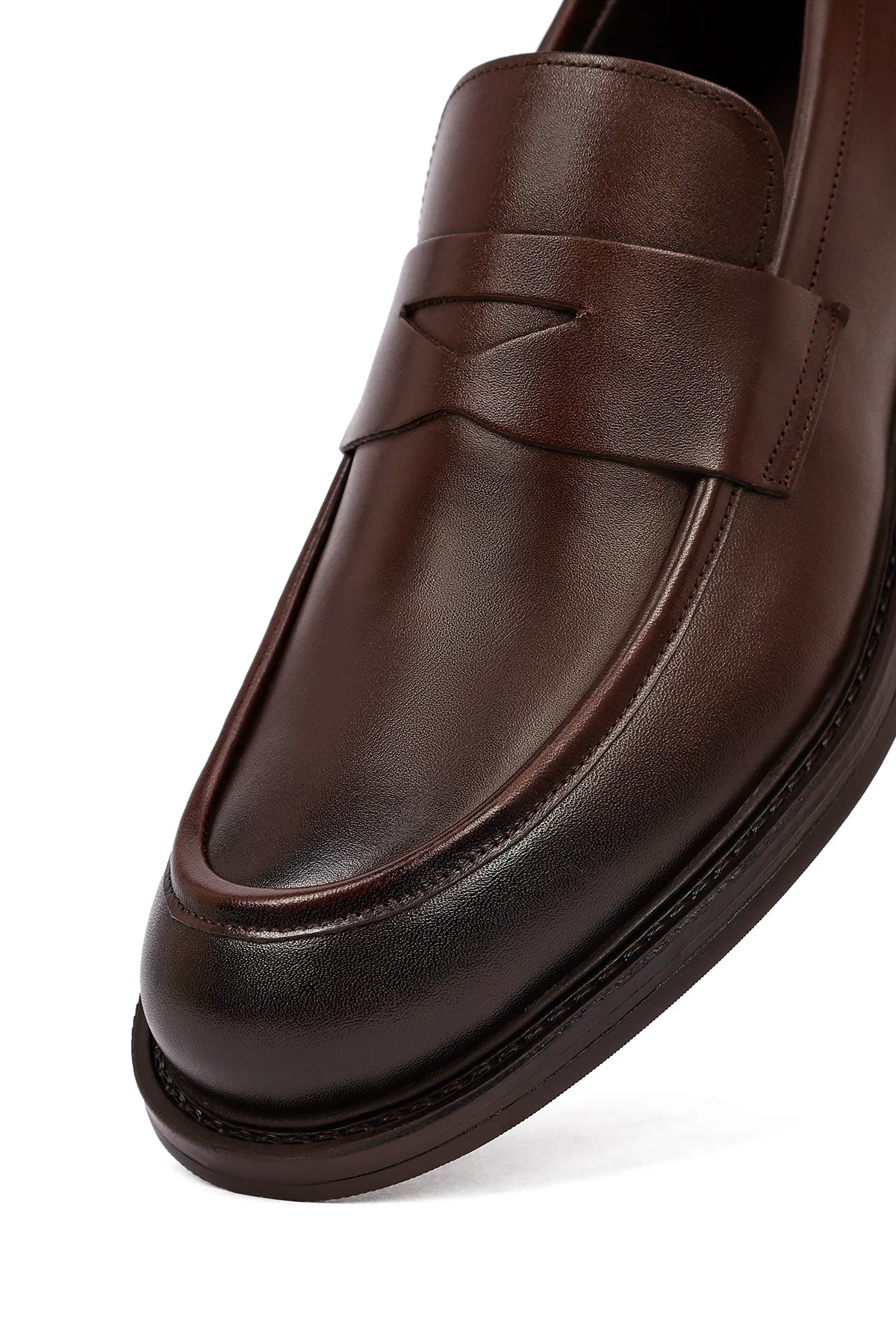 Erkek Kahverengi Deri Klasik Loafer - Image 8