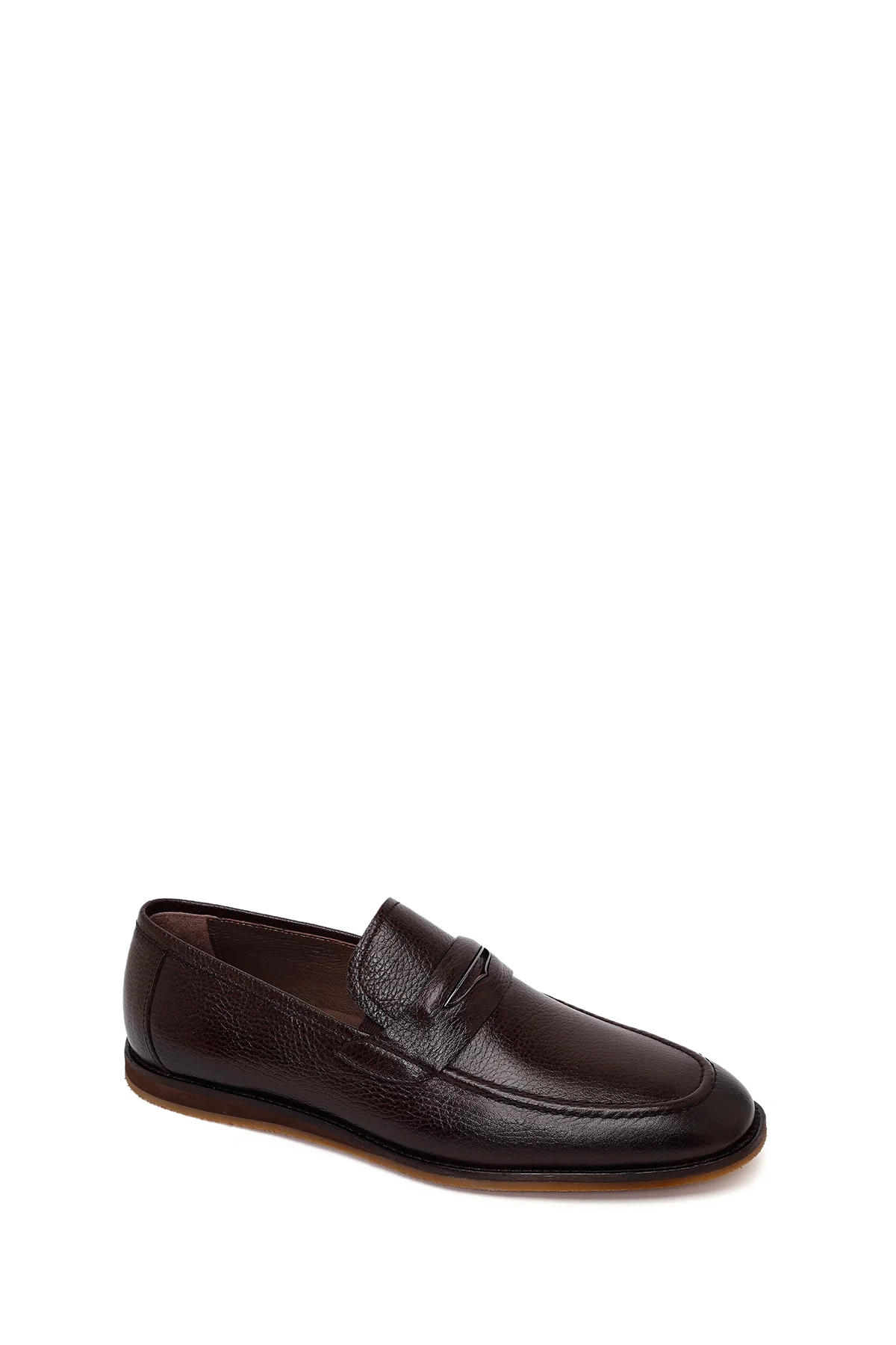 Erkek Kahverengi Deri Klasik Loafer - Image 7