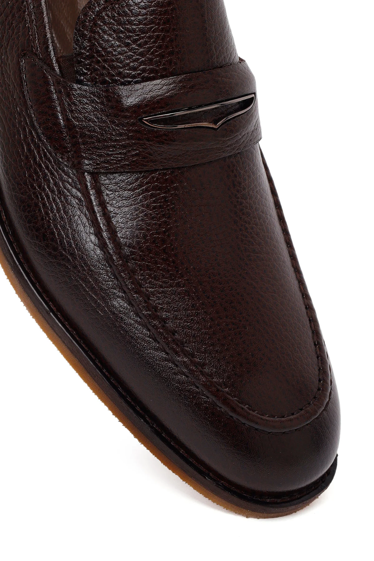 Erkek Kahverengi Deri Klasik Loafer - Image 9