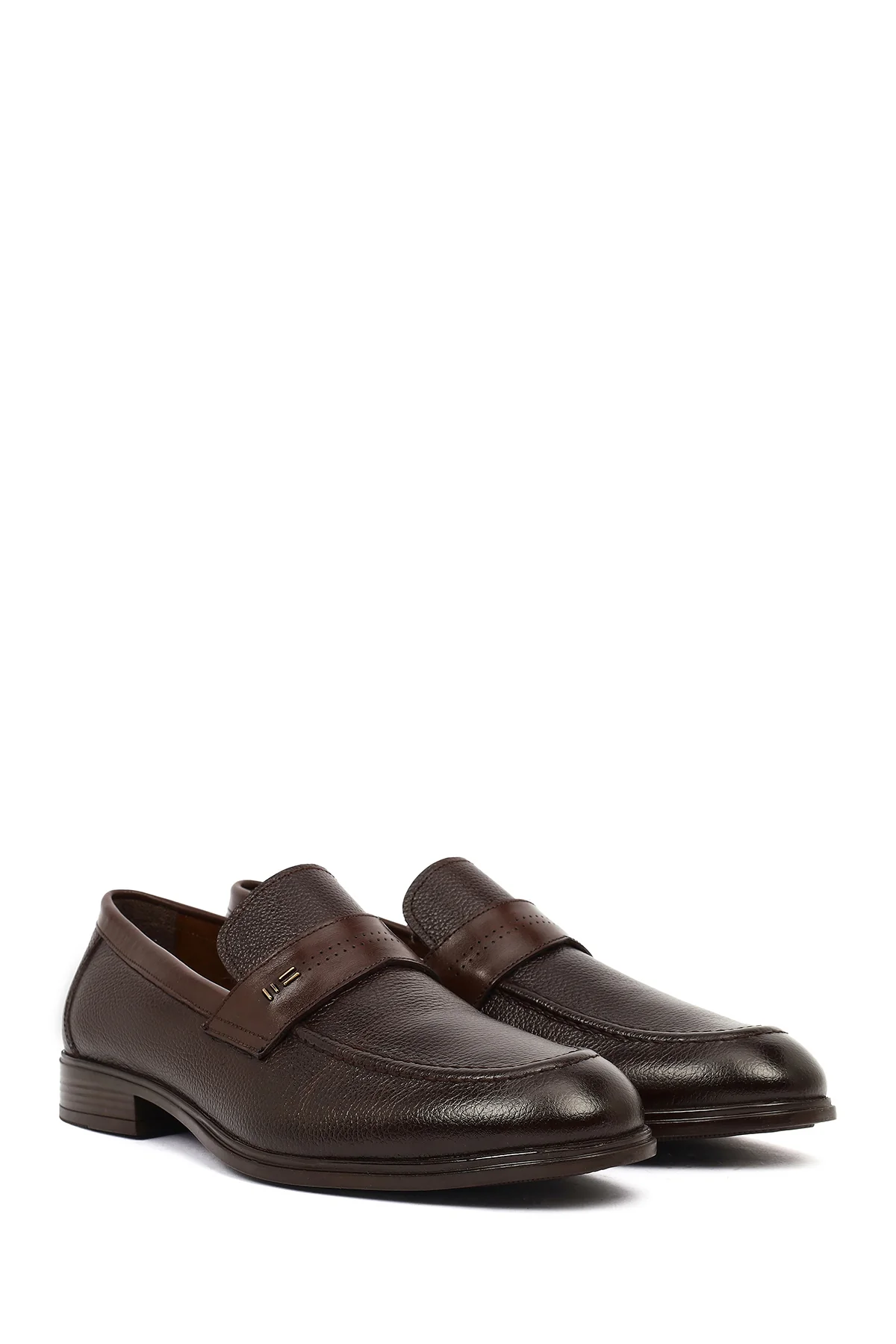 Erkek Kahverengi Deri Klasik Loafer - Image 2