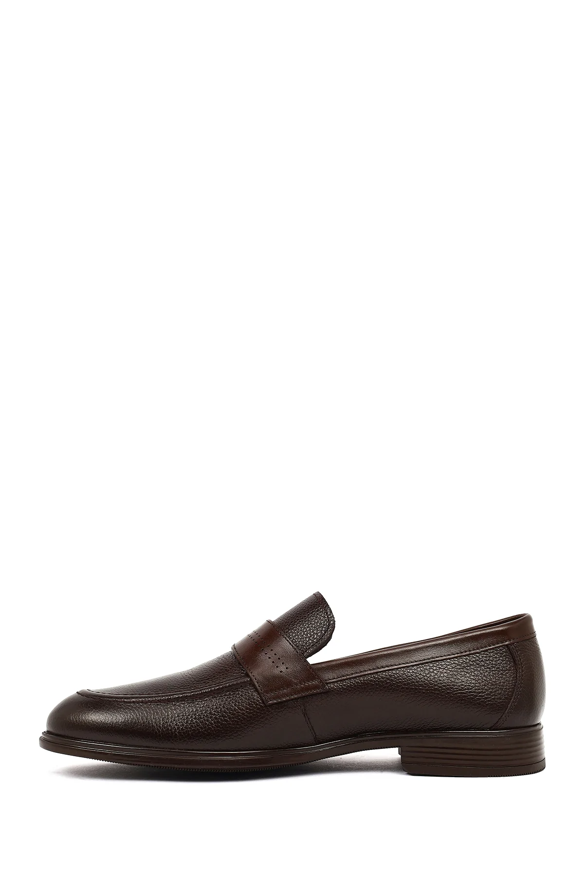 Erkek Kahverengi Deri Klasik Loafer - Image 3