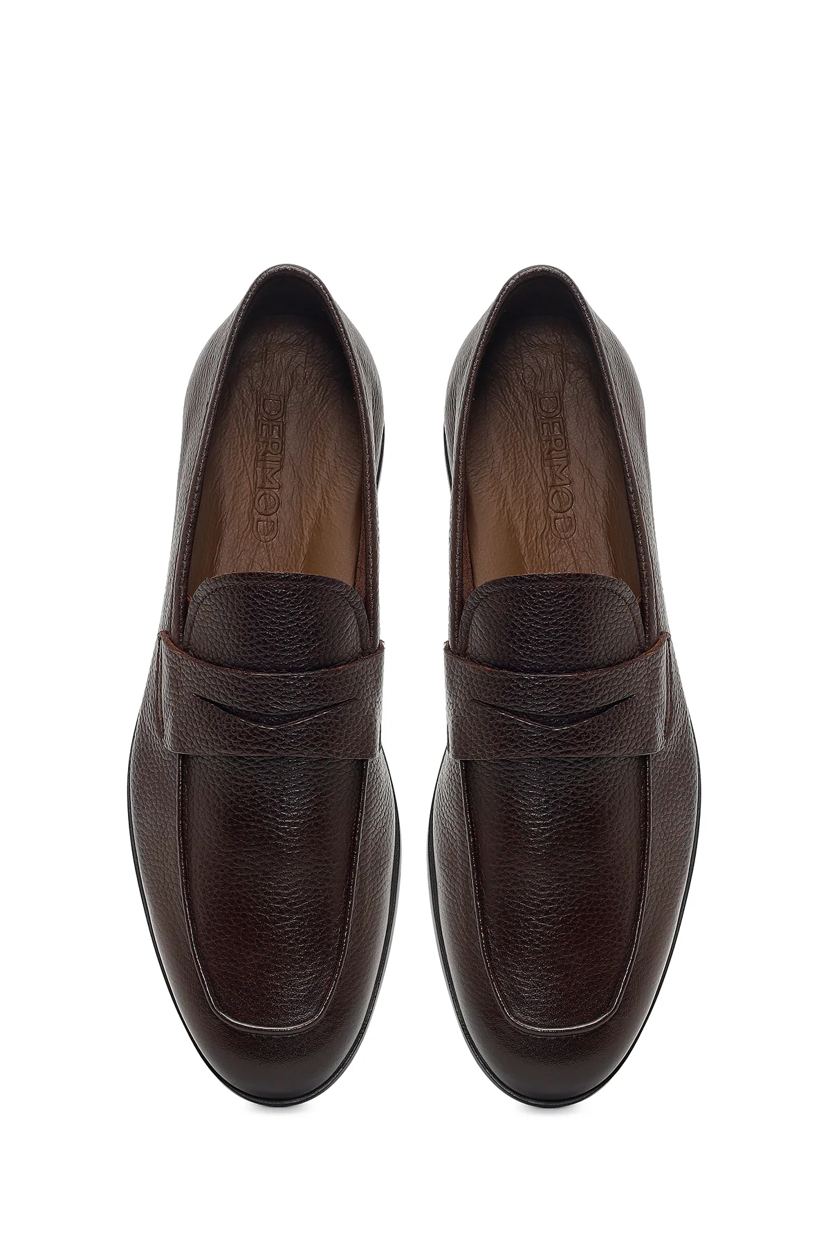Erkek Kahverengi Deri Klasik Loafer - Image 4