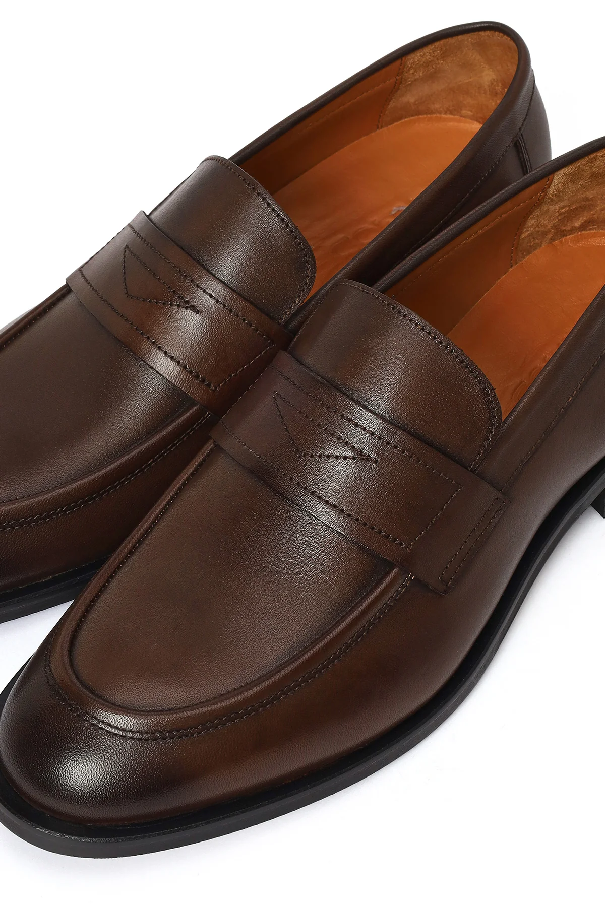 Erkek Kahverengi Deri Klasik Loafer - Image 10