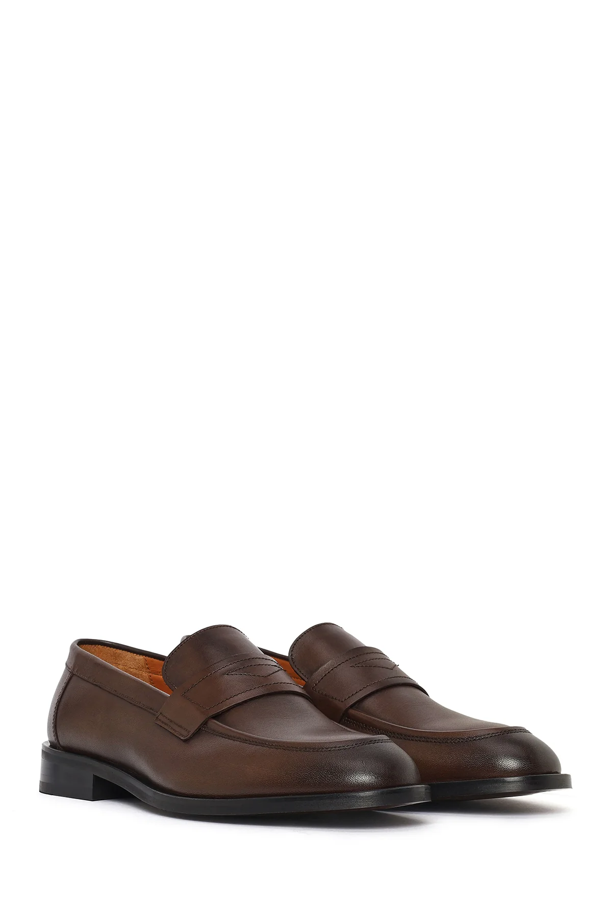 Erkek Kahverengi Deri Klasik Loafer - Image 2