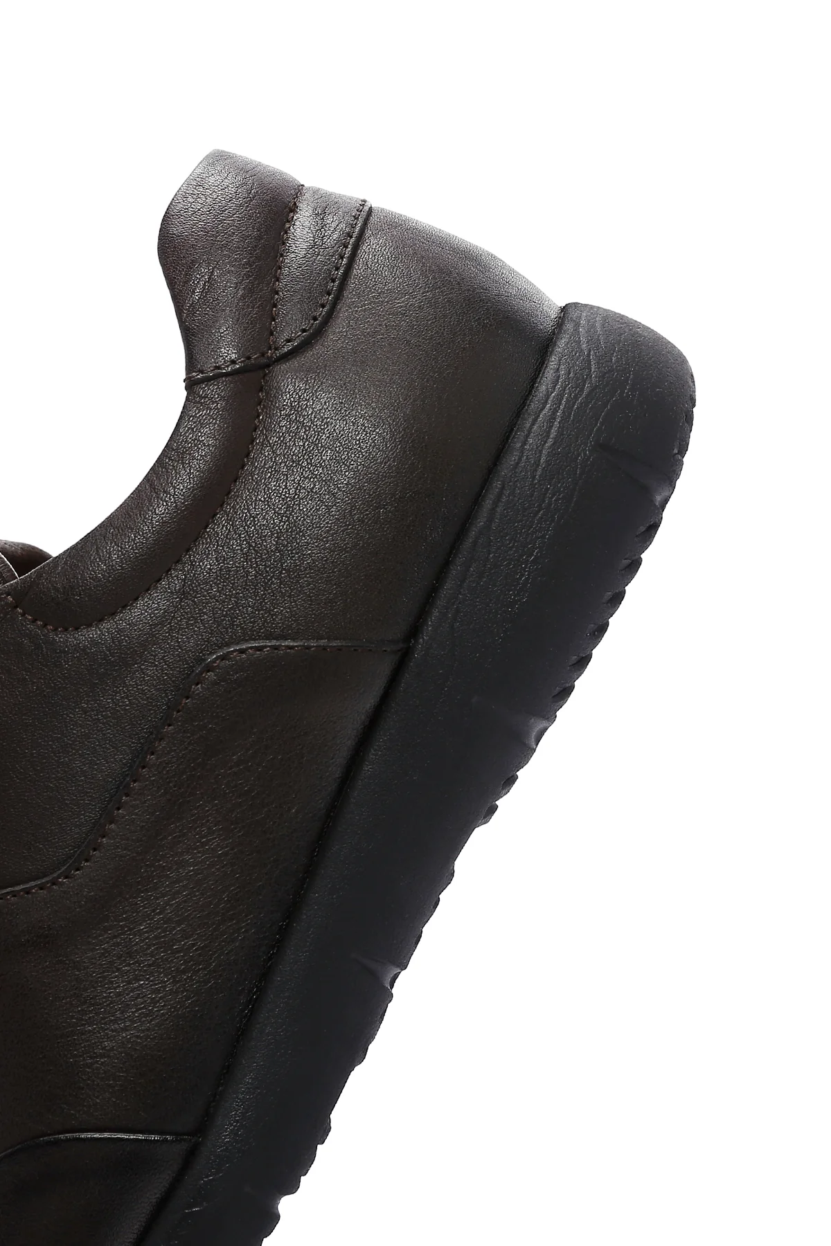 Erkek Kahverengi Deri Sneaker - Image 7