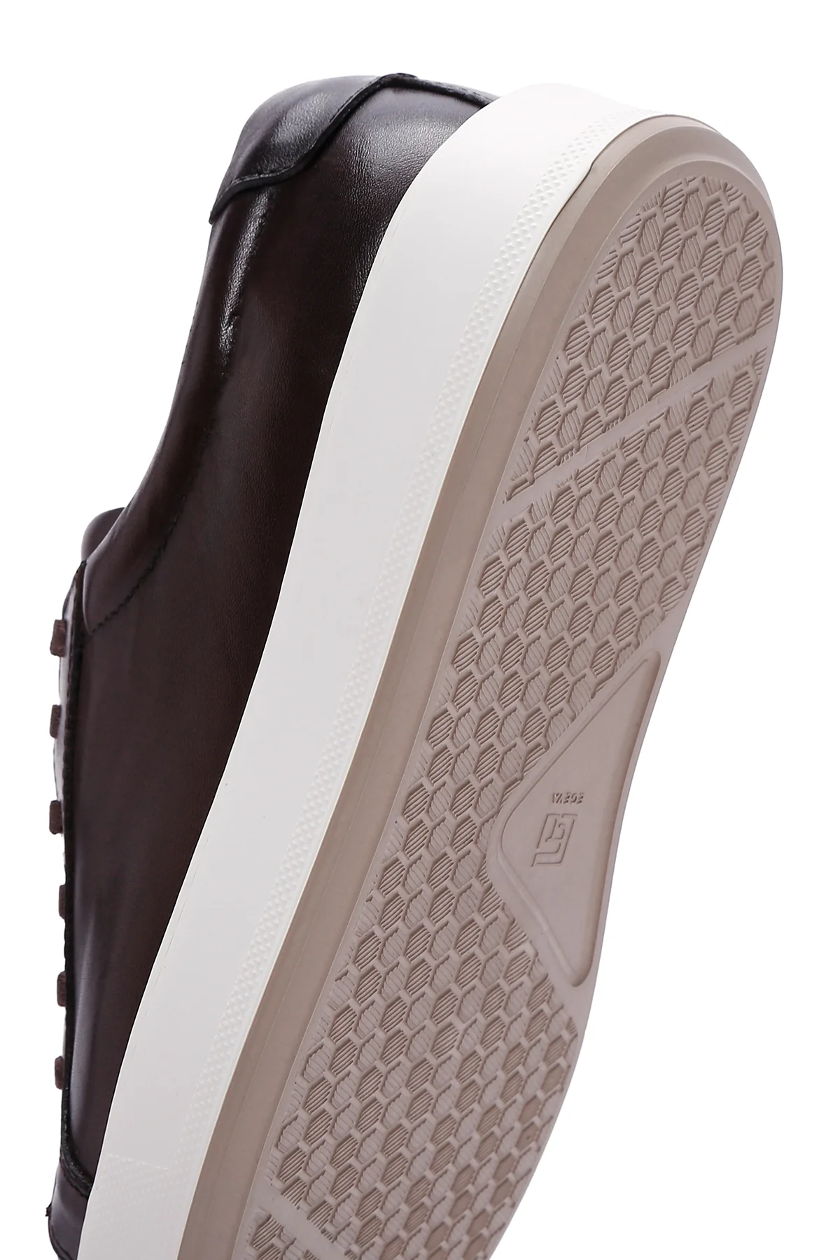 Erkek Kahverengi Deri Sneaker - Image 10