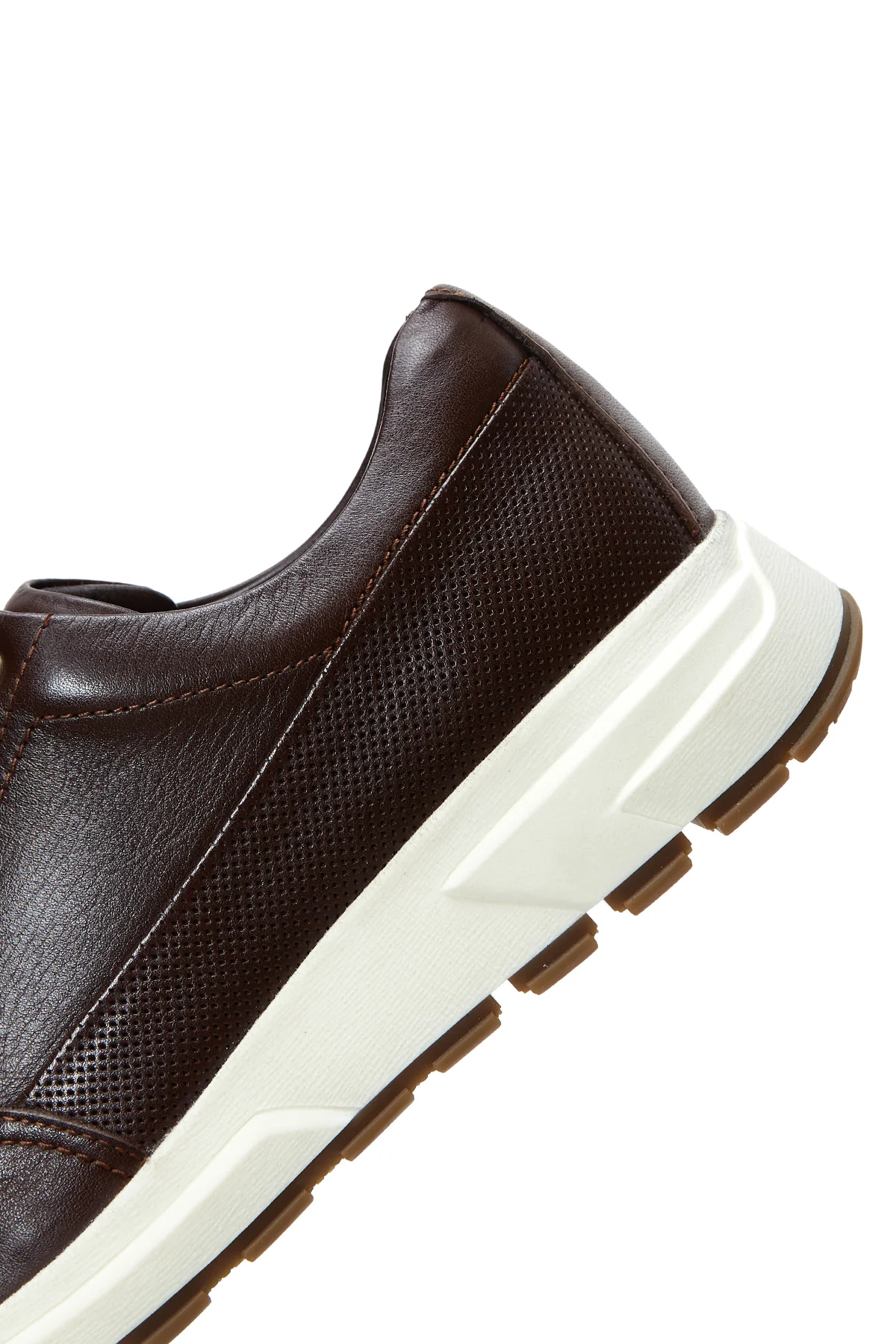 Erkek Kahverengi Deri Sneaker - Image 8