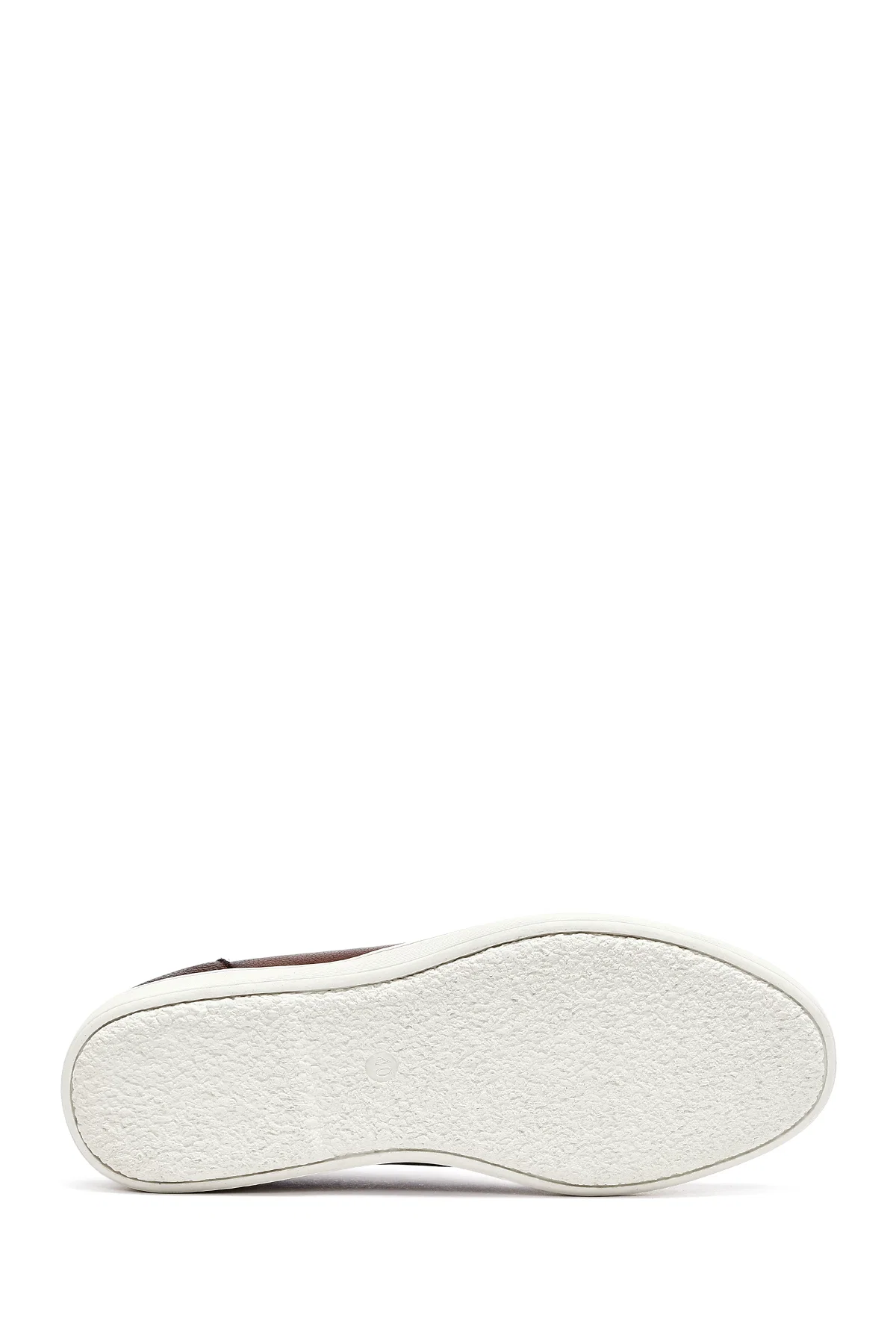 Erkek Kahverengi Deri Sneaker - Image 4