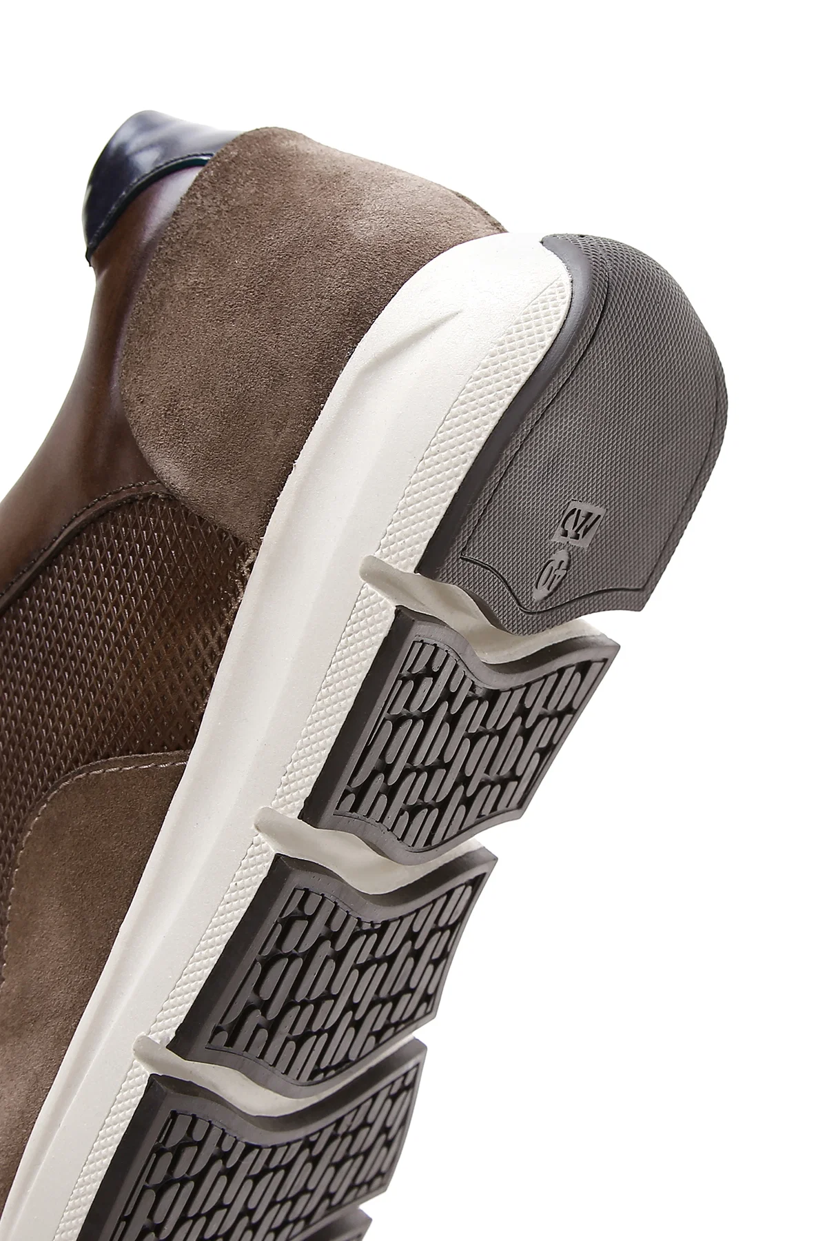 Erkek Kahverengi Deri Süet Detaylı Sneaker - Image 10