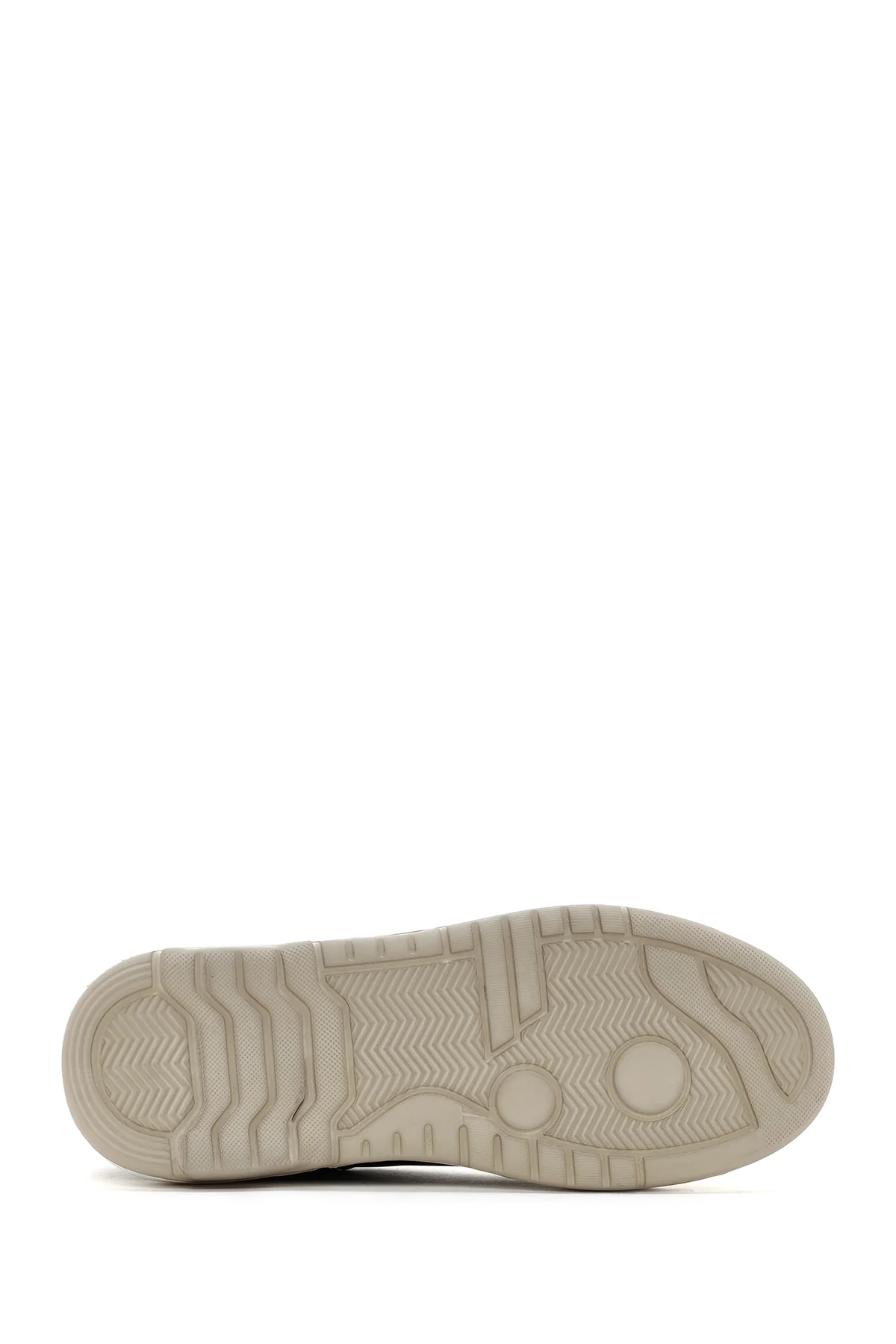 Erkek Kahverengi Kalın Tabanlı Bağcıklı Deri Sneaker - Image 4