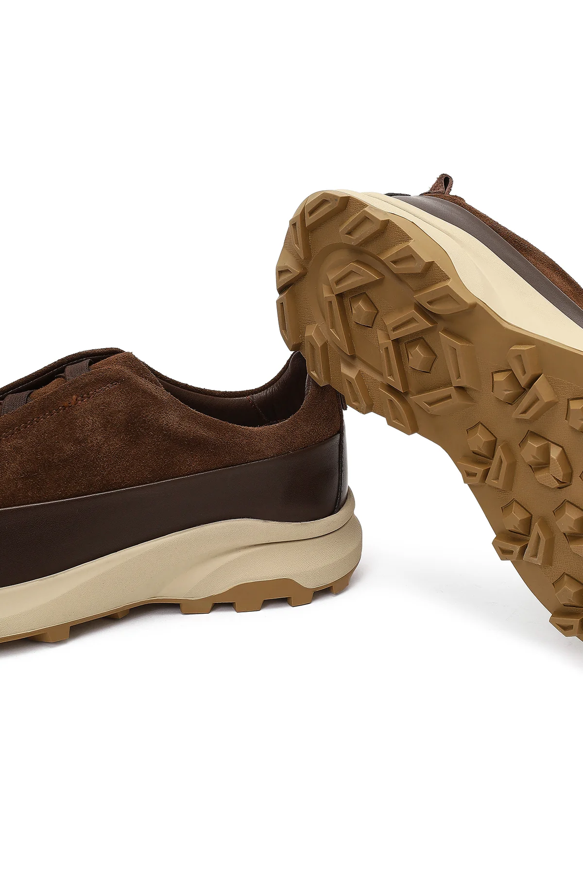 Erkek Kahverengi Kalın Tabanlı Deri Casual Sneaker - Image 10