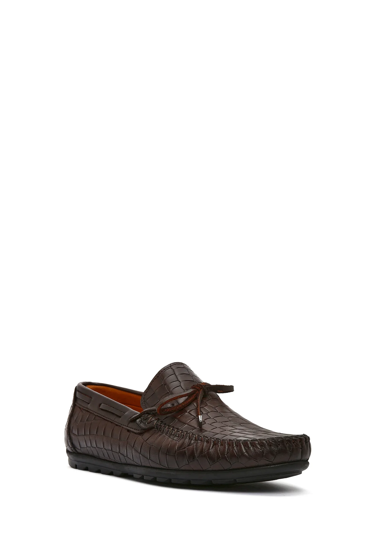 Erkek Kahverengi Kroko Deri Loafer - Image 7