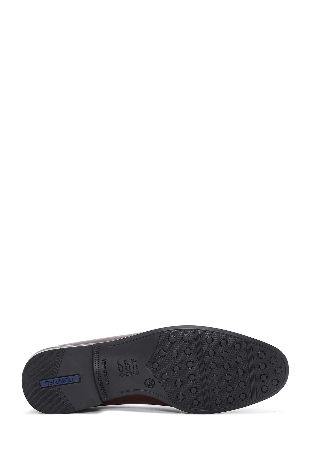 Erkek Kahverengi Püsküllü Deri Casual Loafer - Image 4