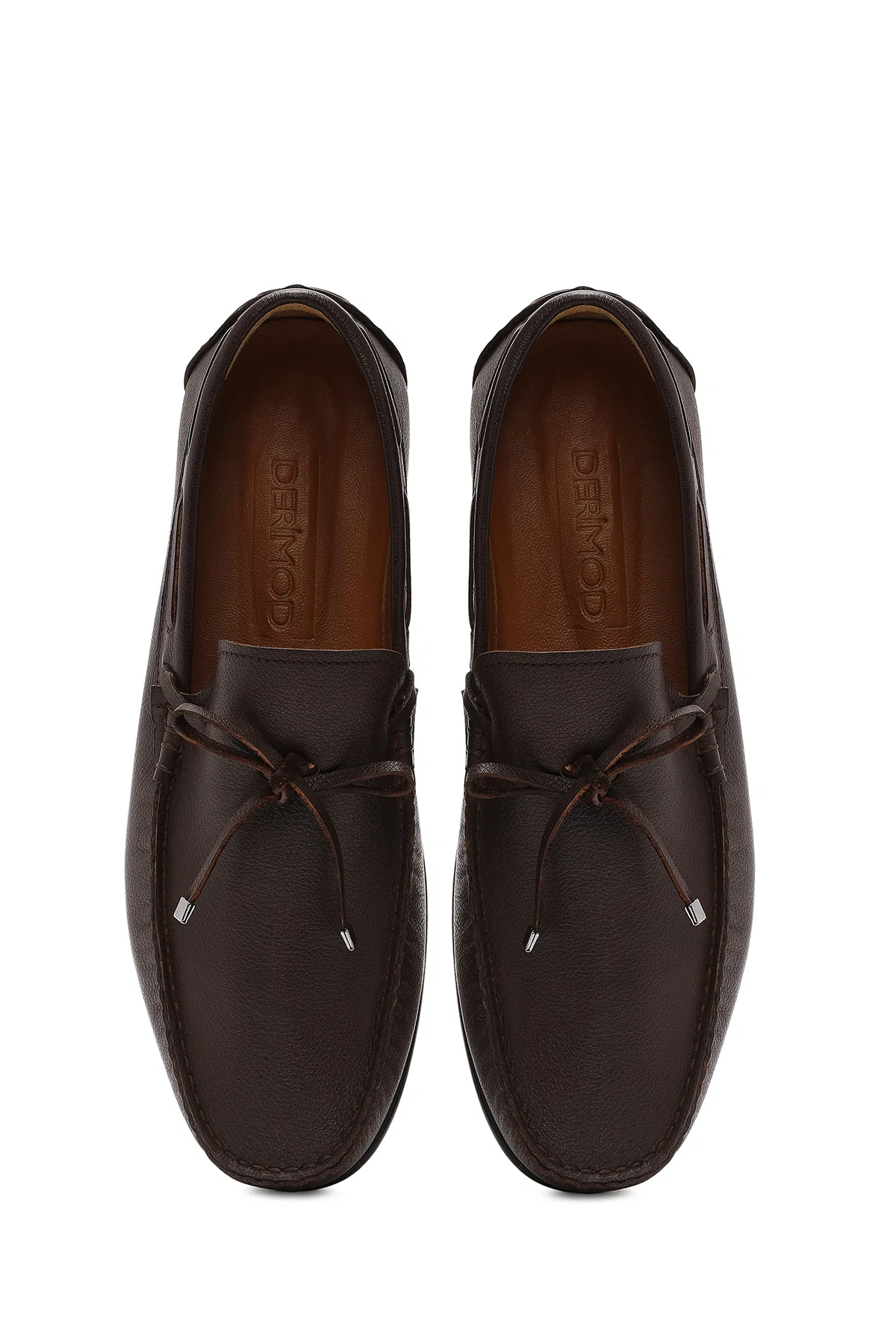 Erkek Kahverengi Püsküllü Deri Loafer - Image 7