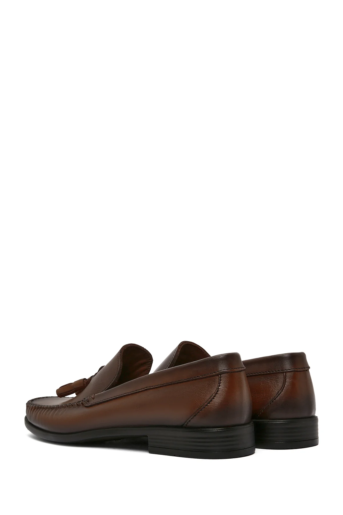 Erkek Kahverengi Püsküllü Deri Loafer - Image 6