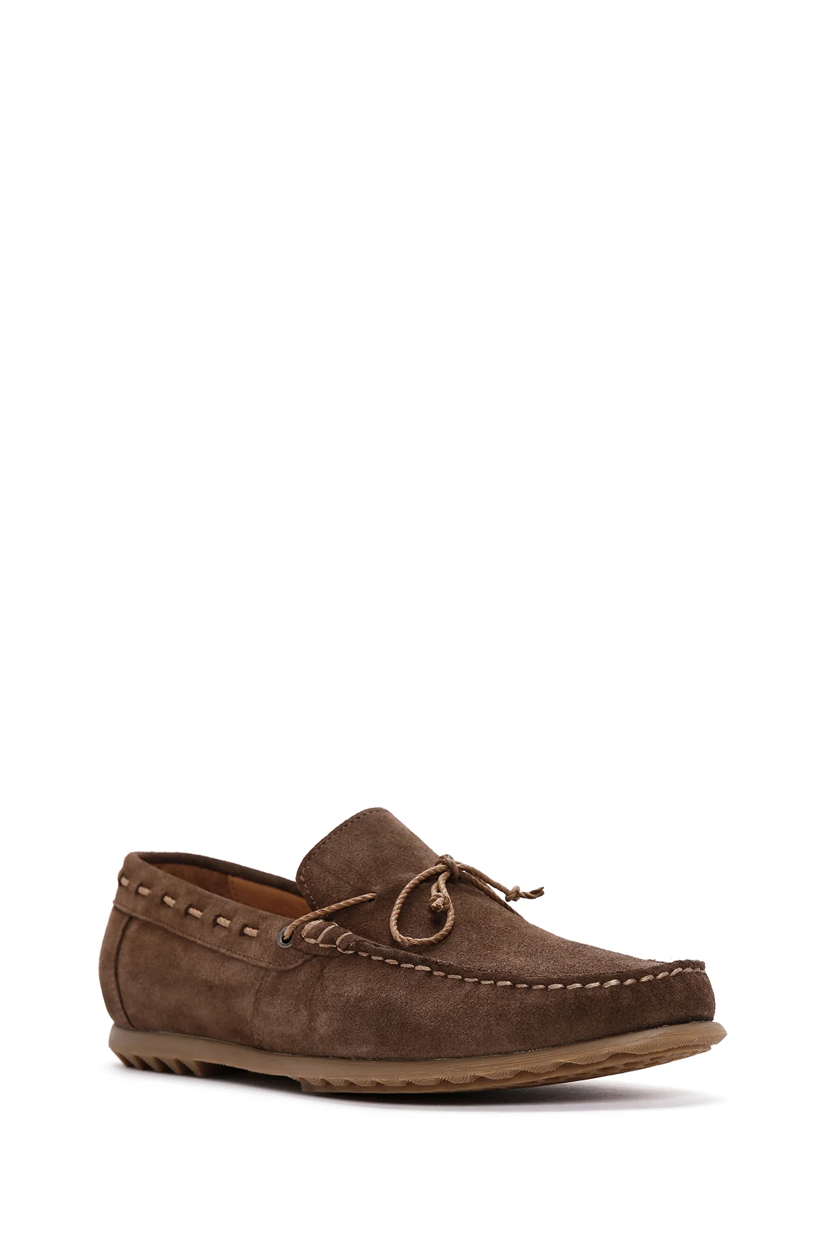 Erkek Kahverengi Süet Deri Casual Loafer - Image 6