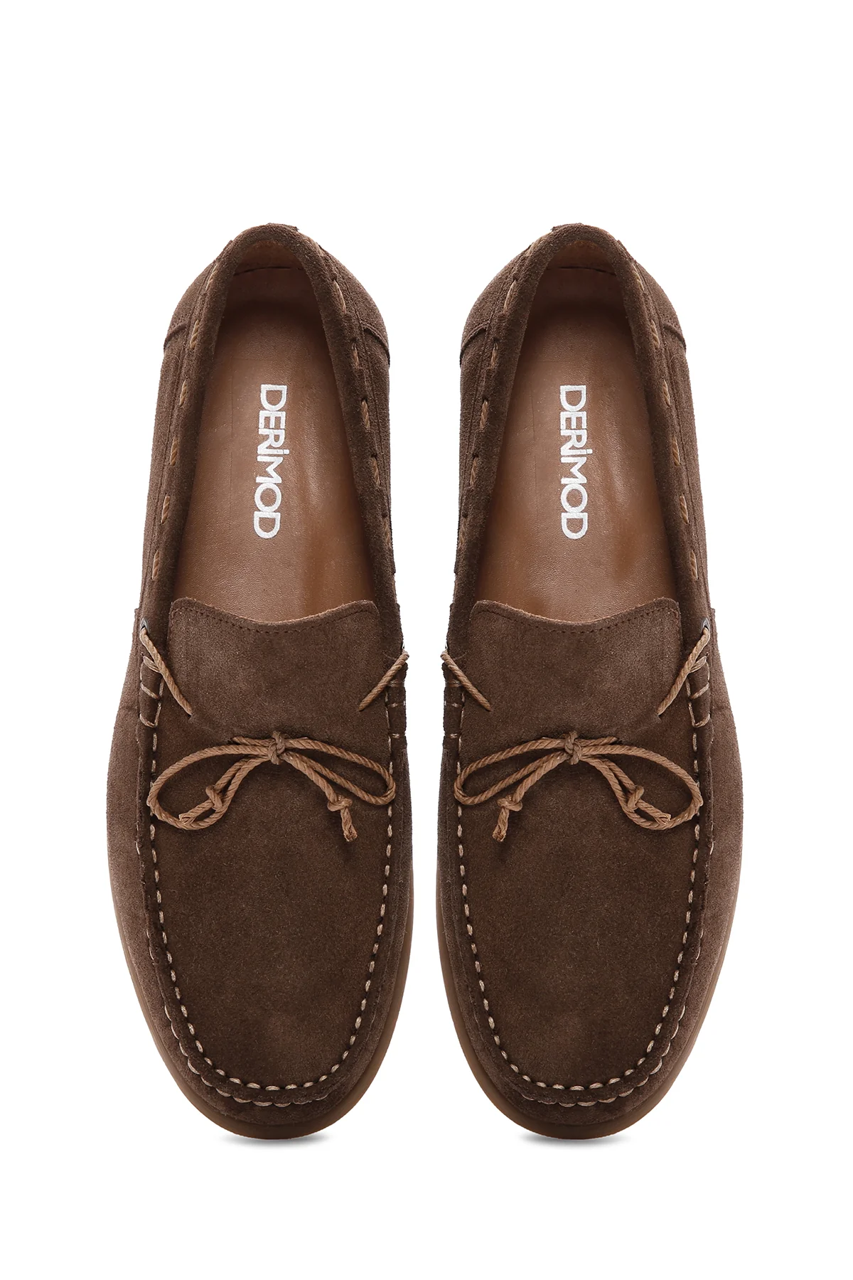 Erkek Kahverengi Süet Deri Casual Loafer - Image 7