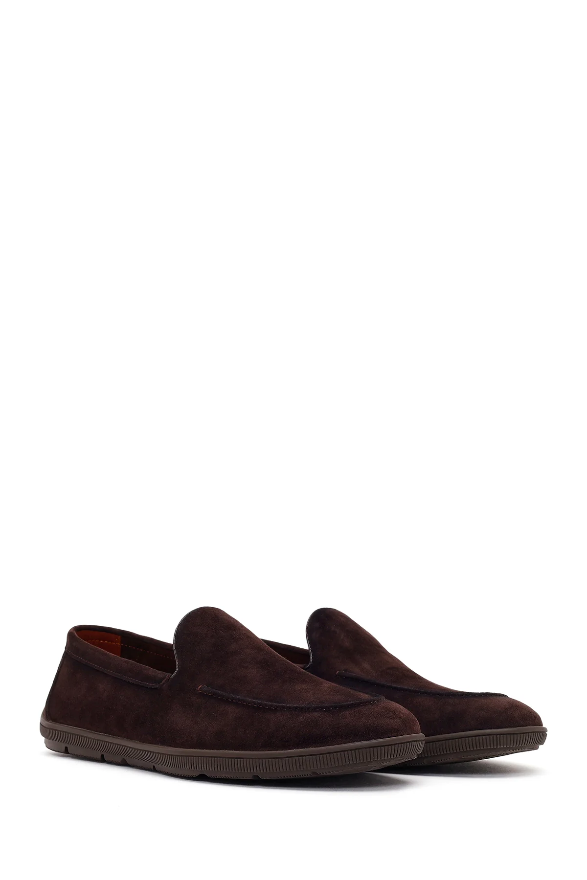 Erkek Kahverengi Süet Deri Casual Loafer - Image 2
