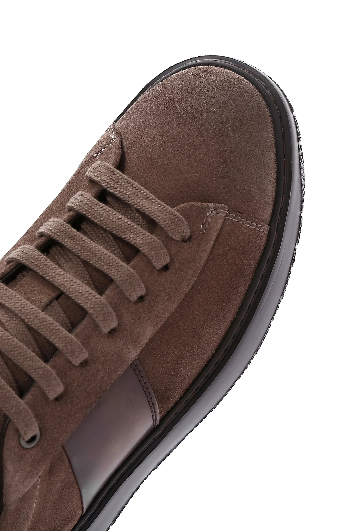 Erkek Kahverengi Süet Deri Kalın Tabanlı Sneaker - Image 9