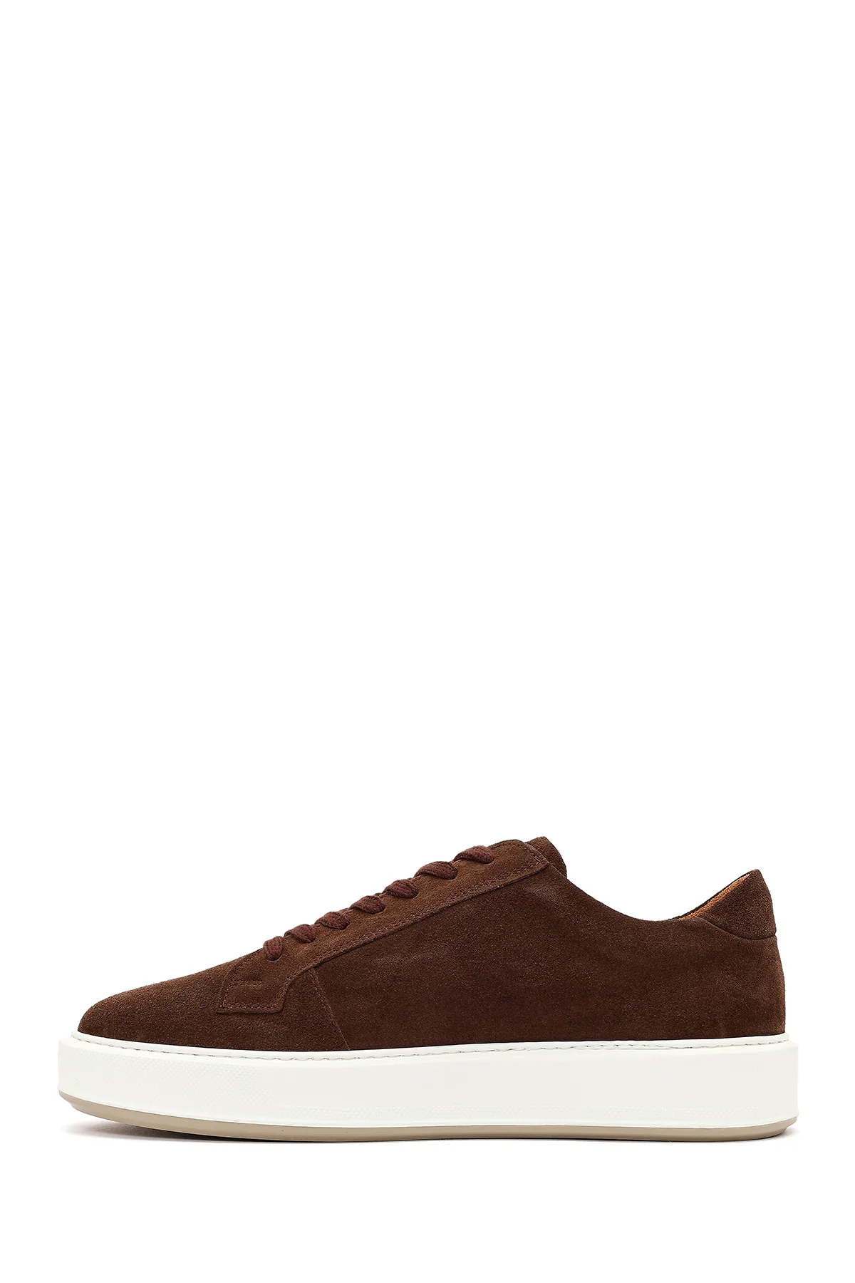 Erkek Kahverengi Süet Deri Sneaker - Image 3