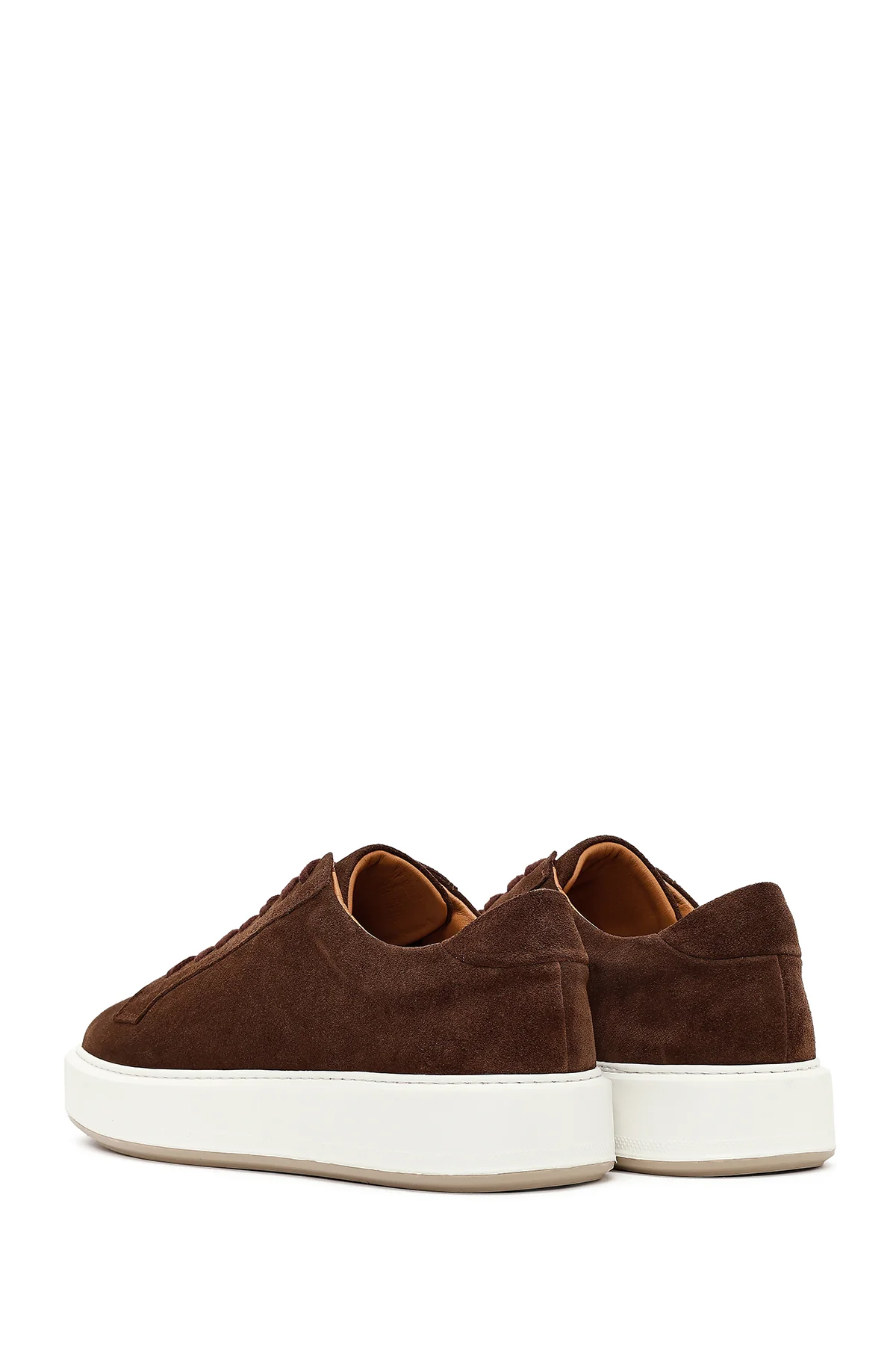 Erkek Kahverengi Süet Deri Sneaker - Image 6