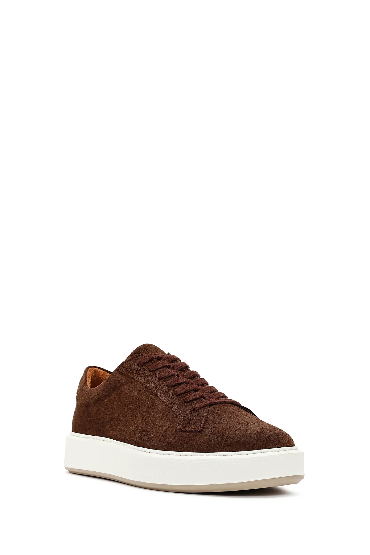 Erkek Kahverengi Süet Deri Sneaker - Image 7