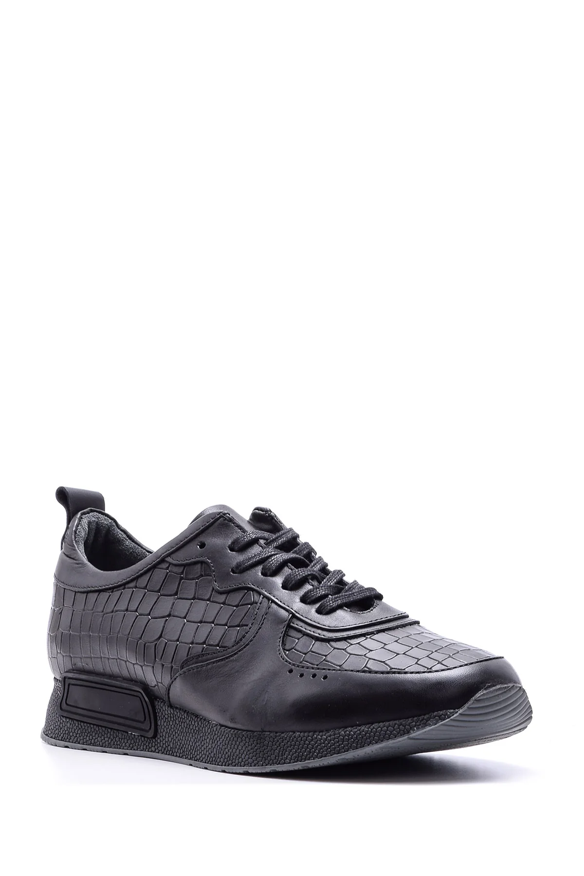 Erkek Kroko Desenli Sneaker - Image 2