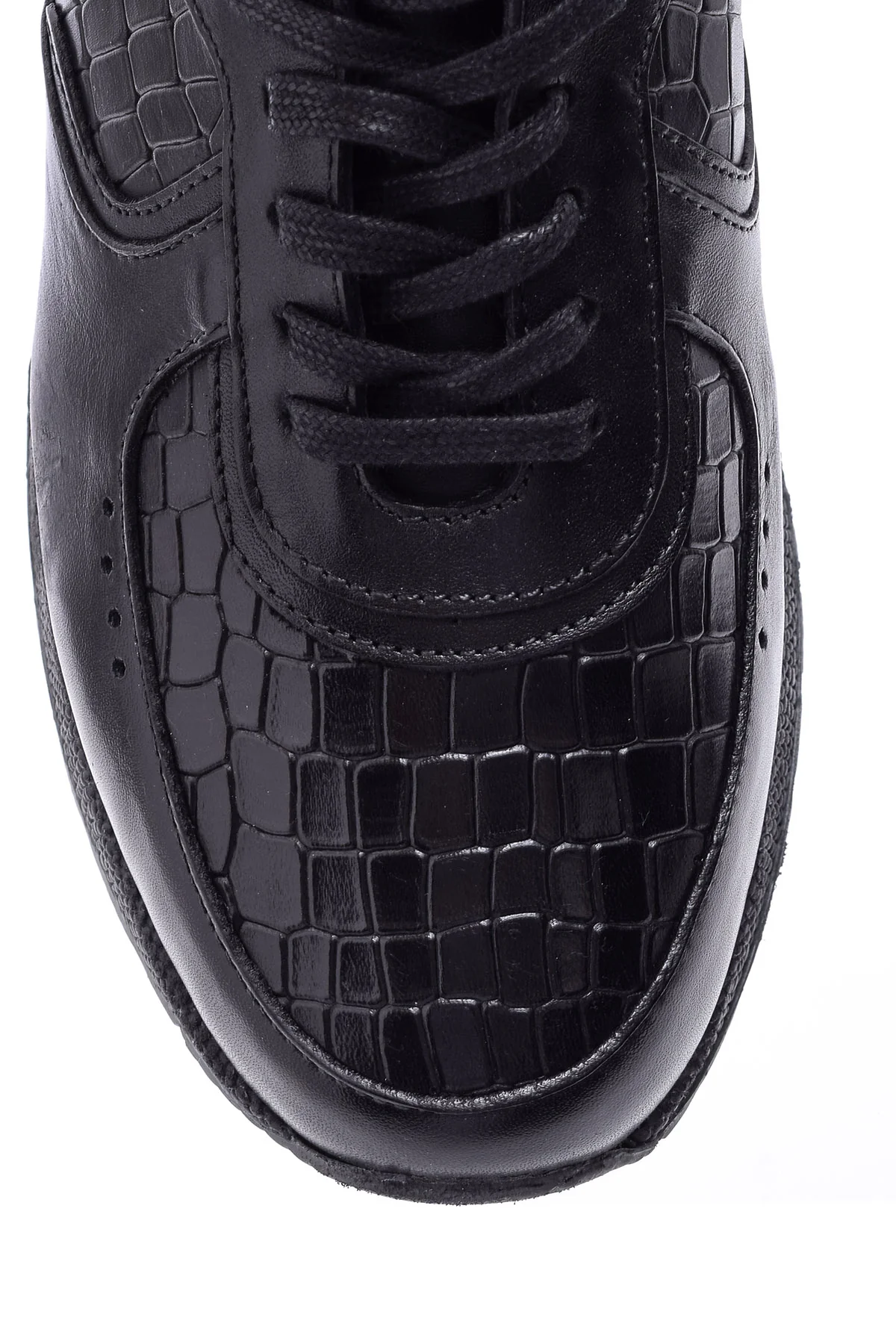 Erkek Kroko Desenli Sneaker - Image 5